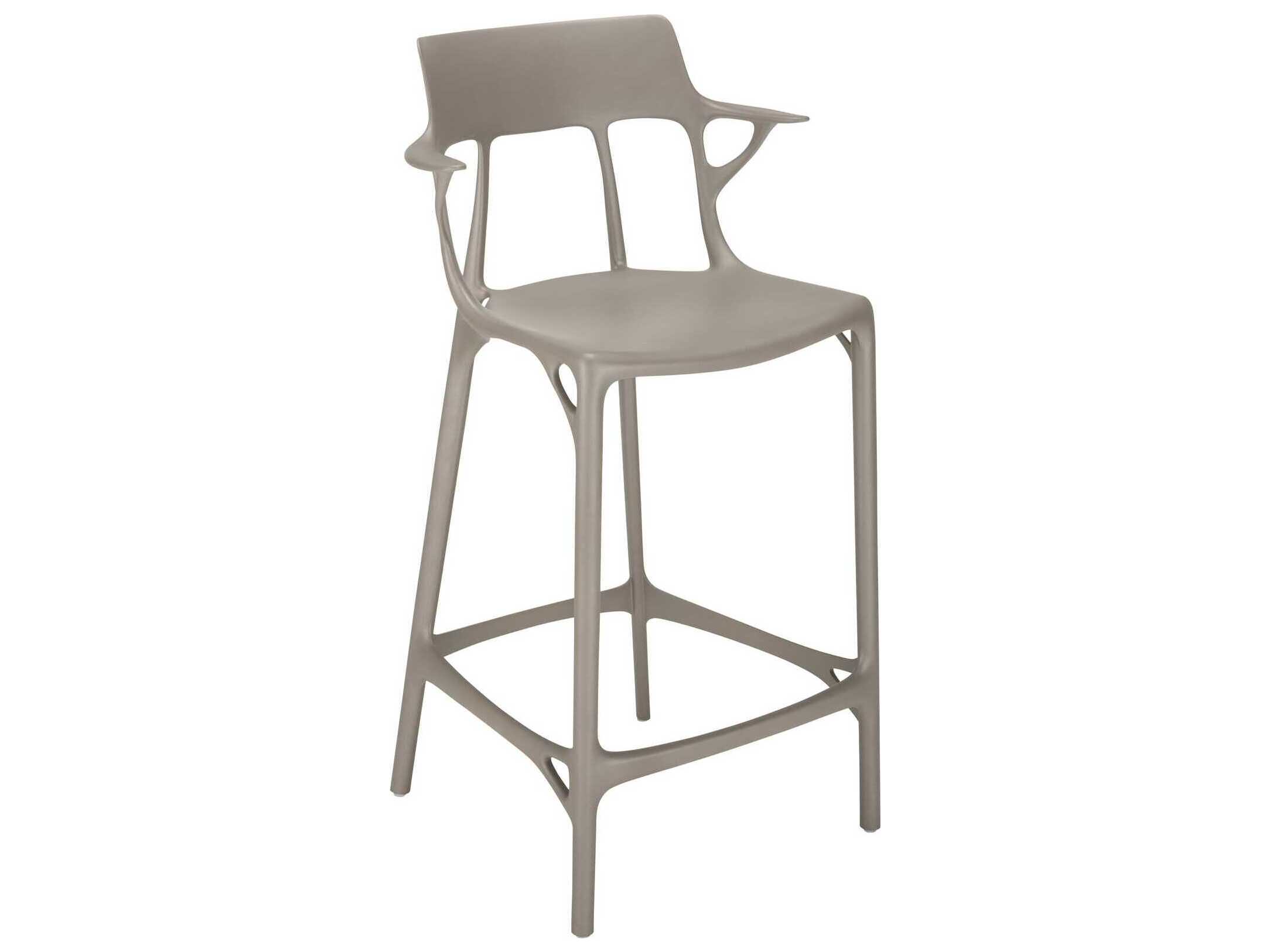 Kartell Outdoor A.I. Recycled Gray Counter Stool