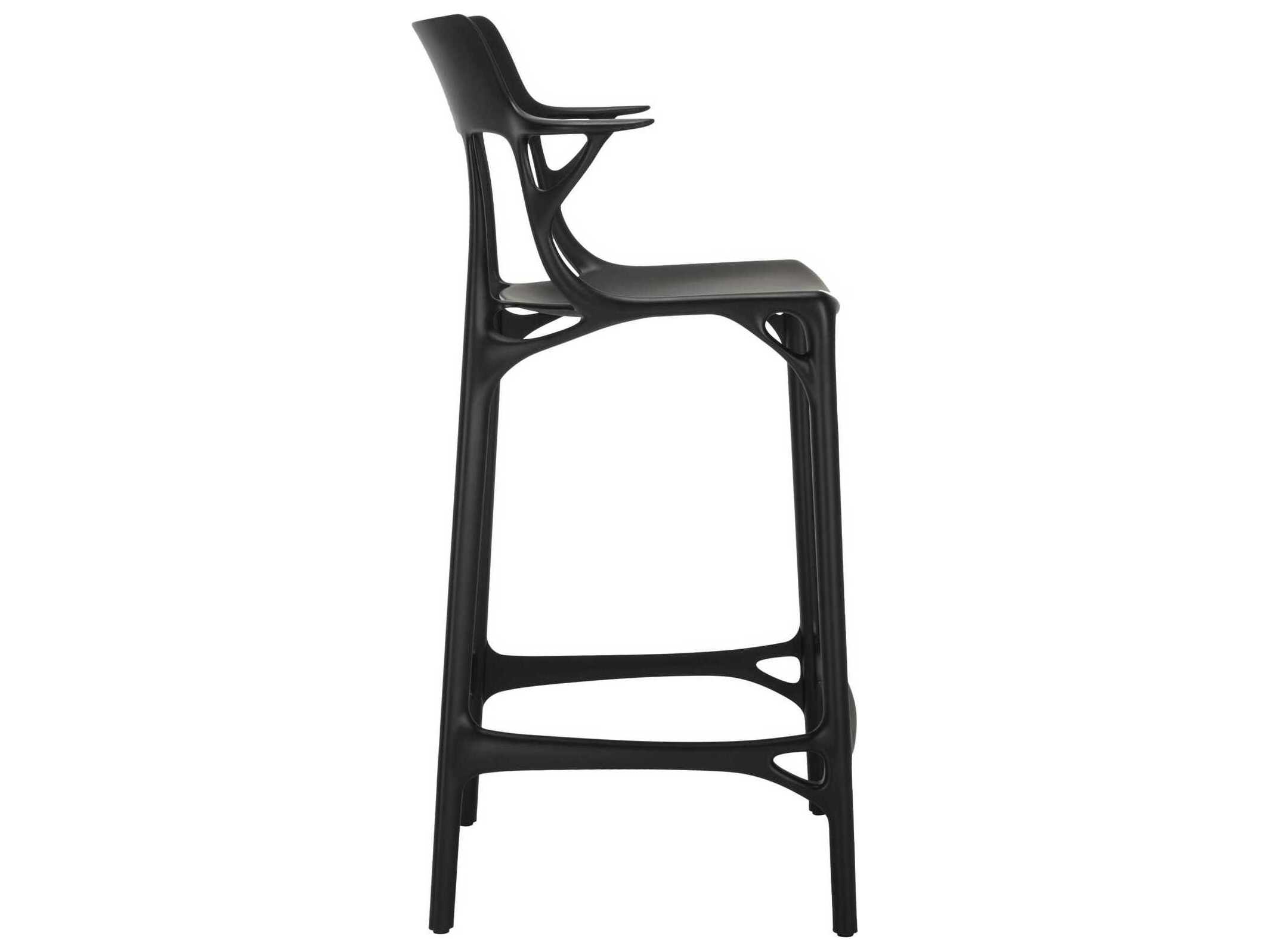 Kartell Outdoor A.I. Recycled Balck Counter Stool