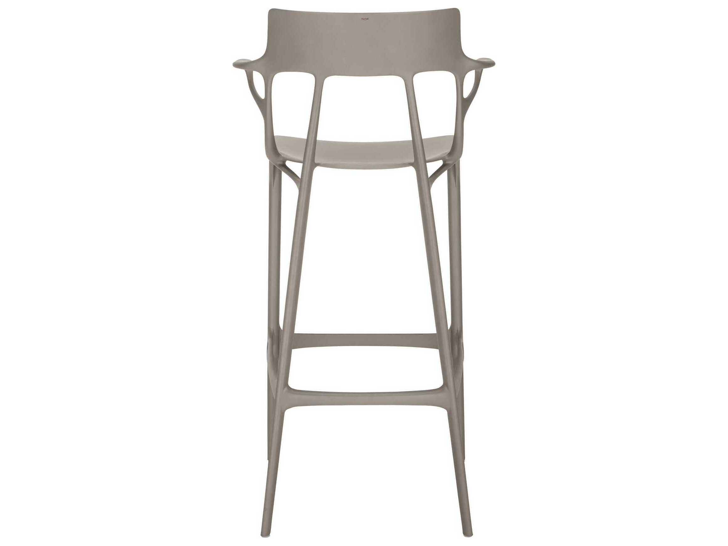 Kartell Outdoor A.I. Recycled Gray Bar Stool