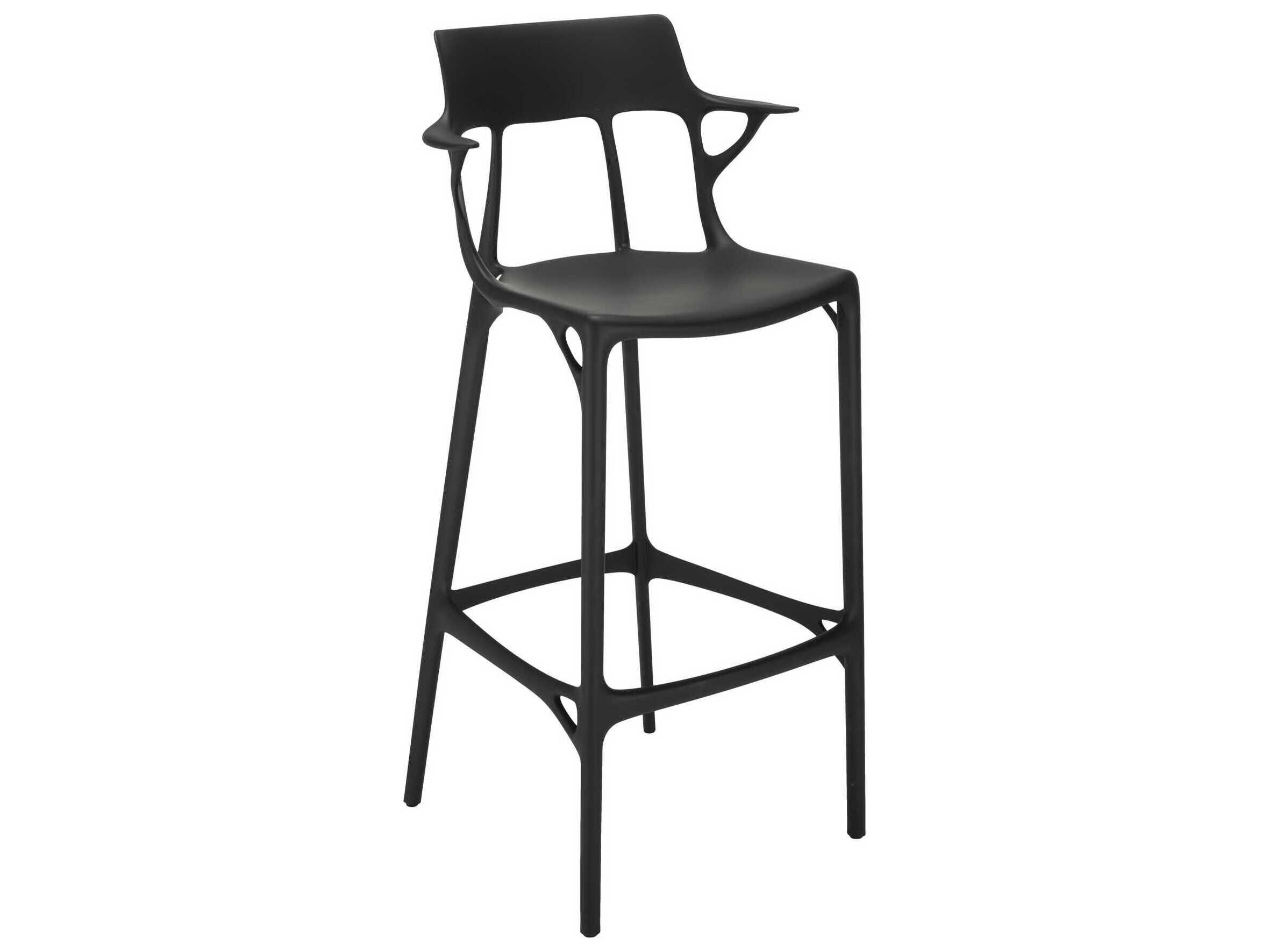 Kartell Outdoor A.I. Recycled Black Bar Stool