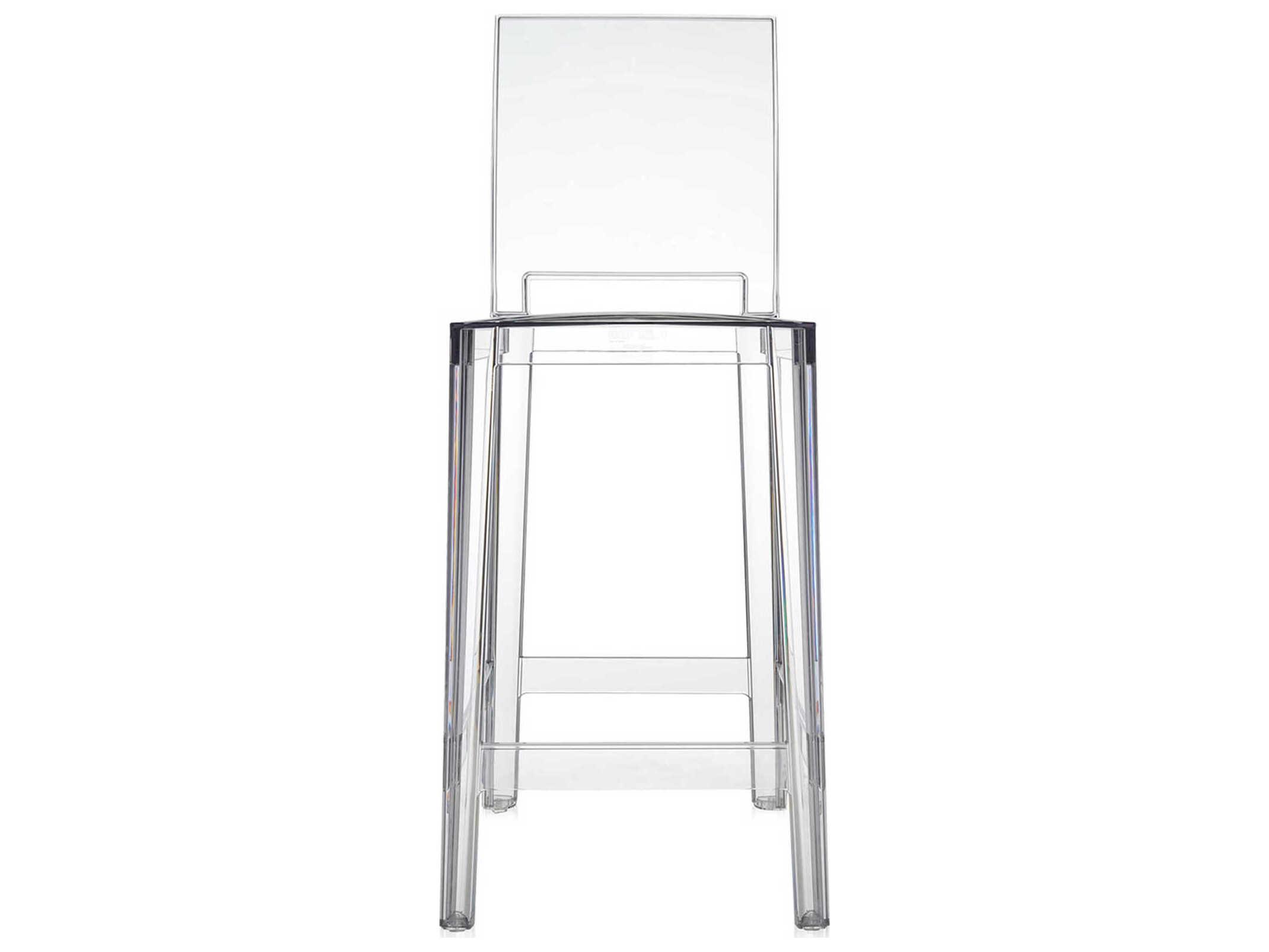 Kartell Outdoor One More Opaque Crystal Resin Counter Stool  (Sold in 2)