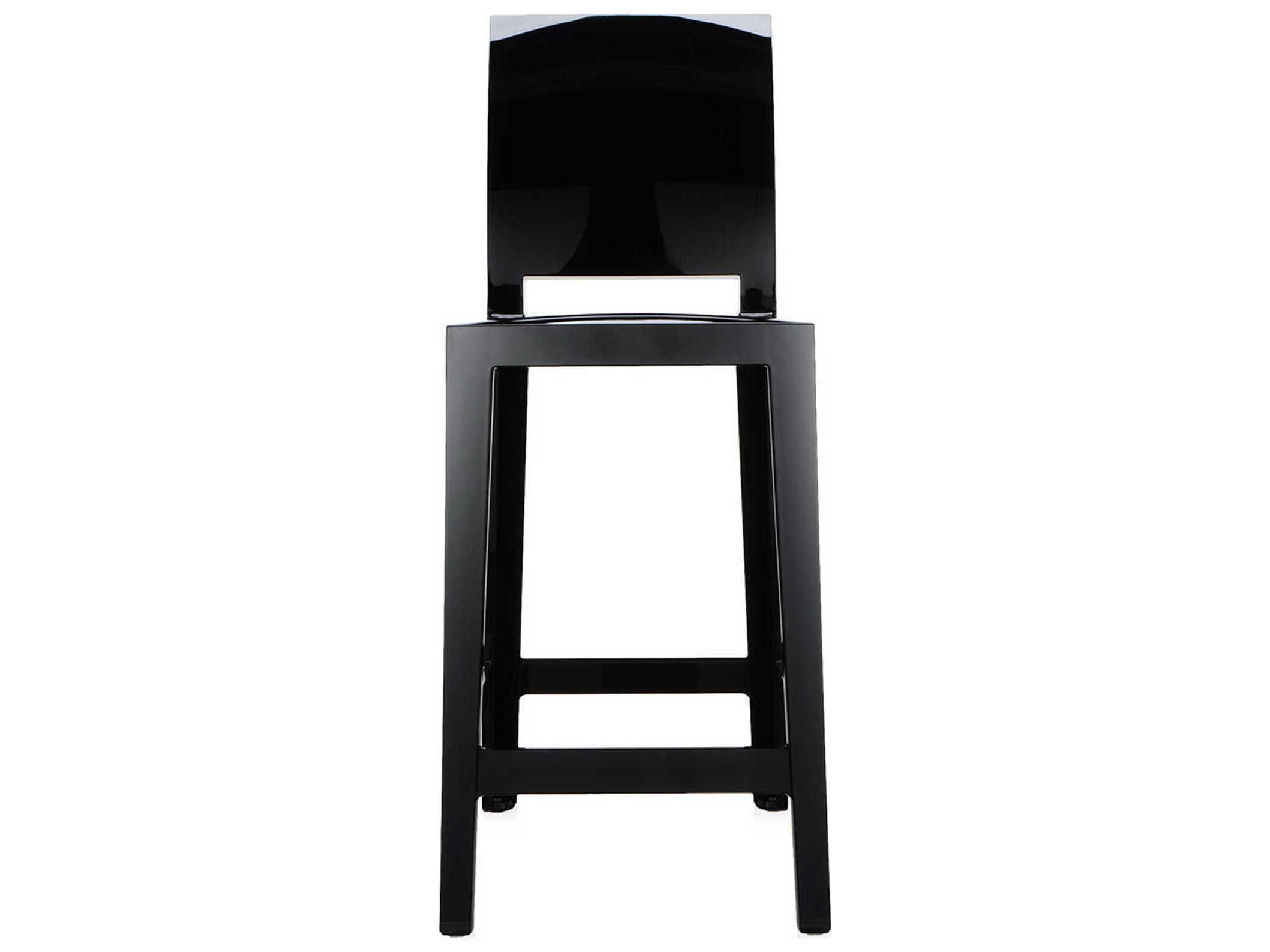 Kartell Outdoor One More Opaque Black Resin Counter Stool  (Sold in 2)