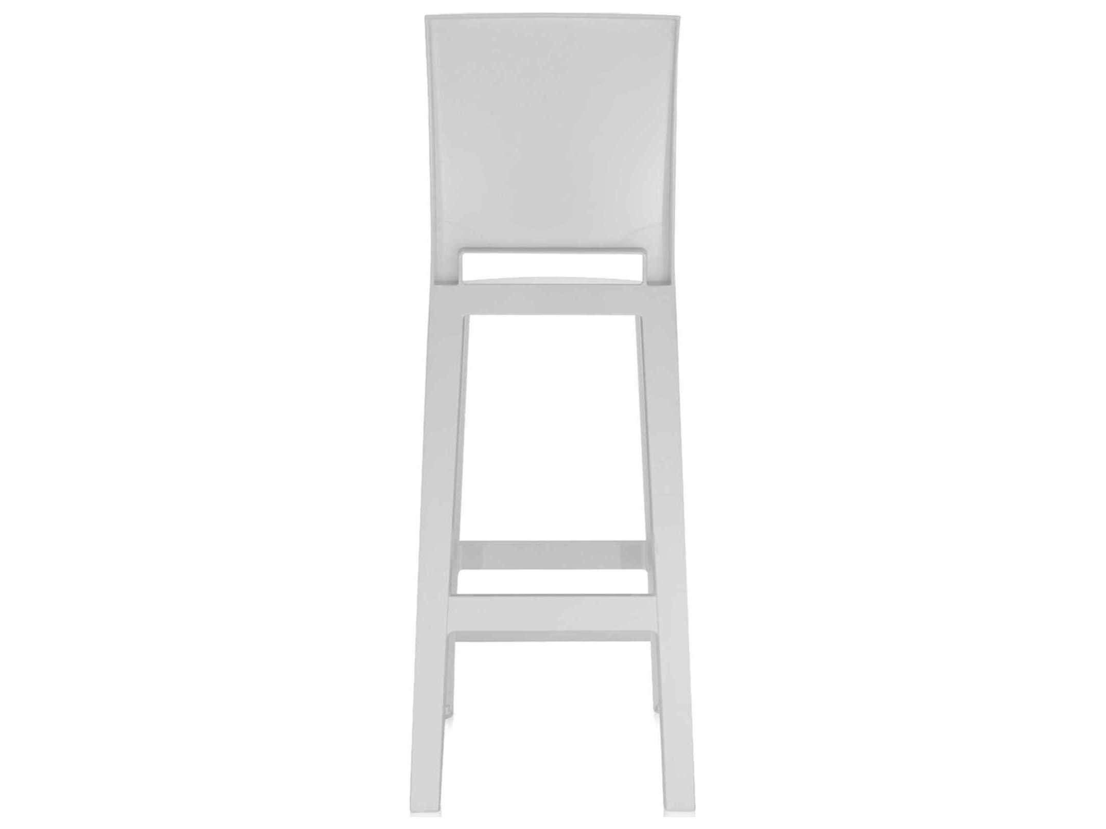 Kartell Outdoor One More Opaque White Resin Bar Stool  (Sold in 2)