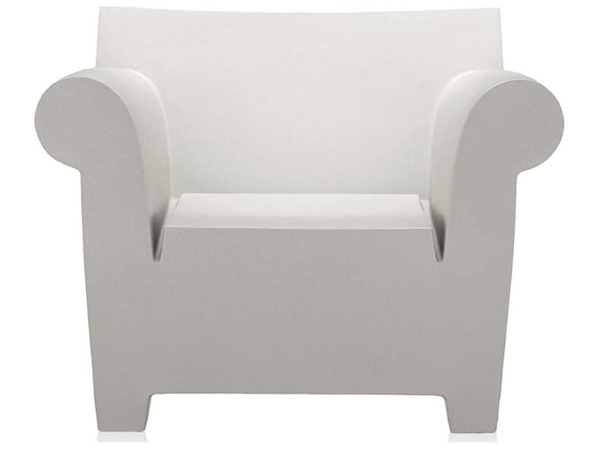 Kartell Outdoor Bubble Zinc White Resin Lounge Chair