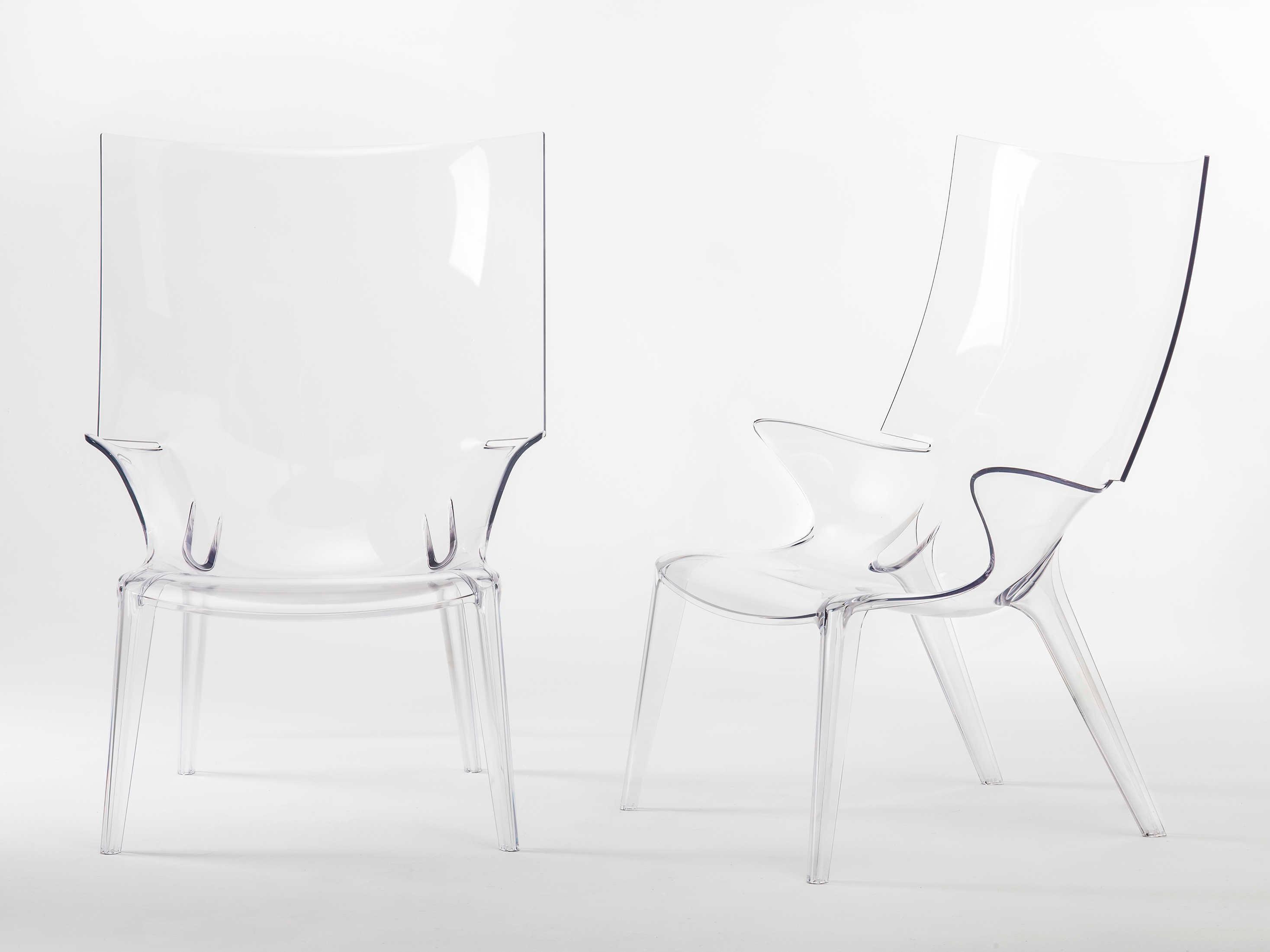 Kartell Outdoor Uncle Jim Transparent Crystal Resin Lounge Chair