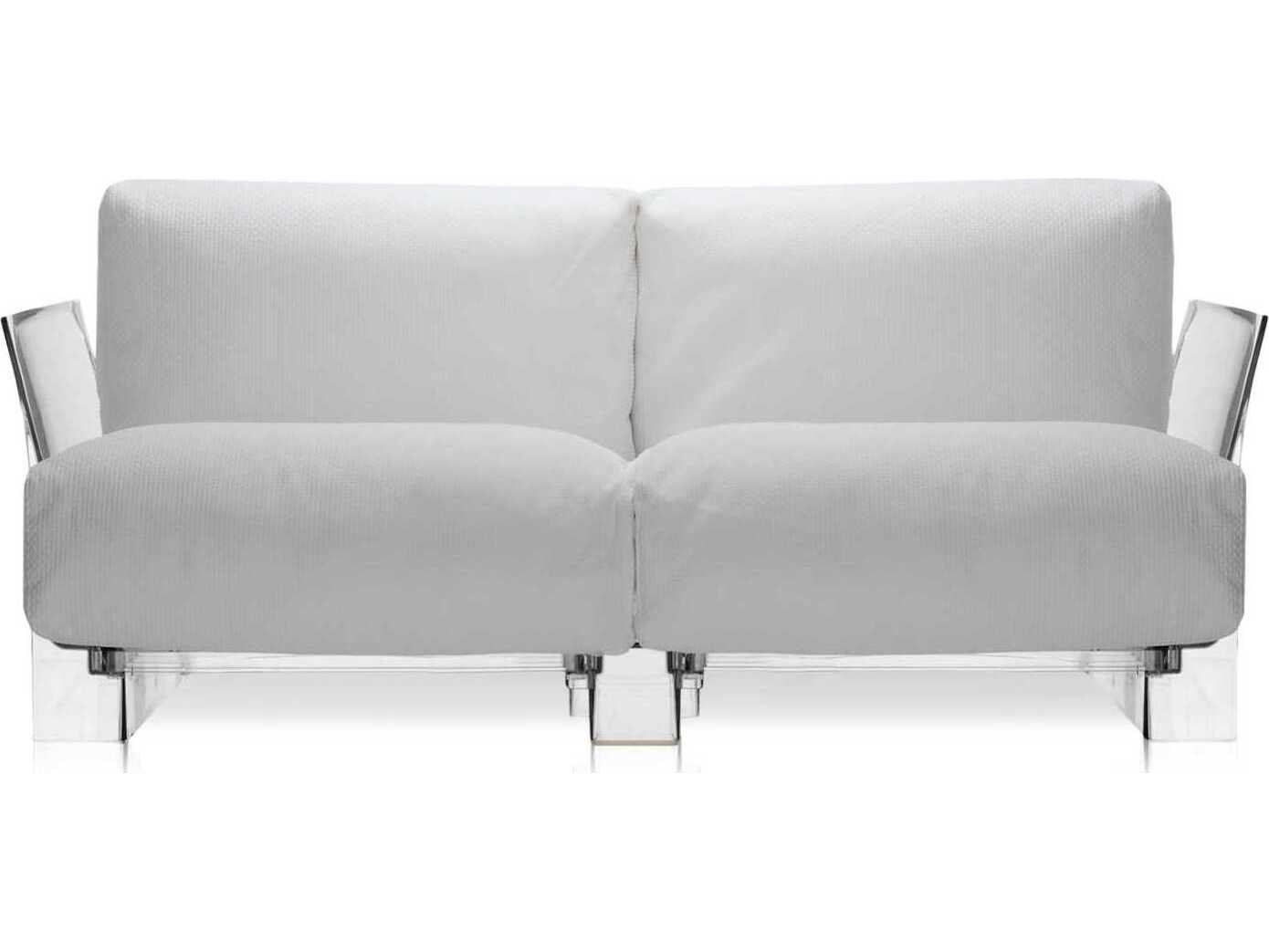 Kartell Outdoor Pop Transparent / Ikon White Loveseat