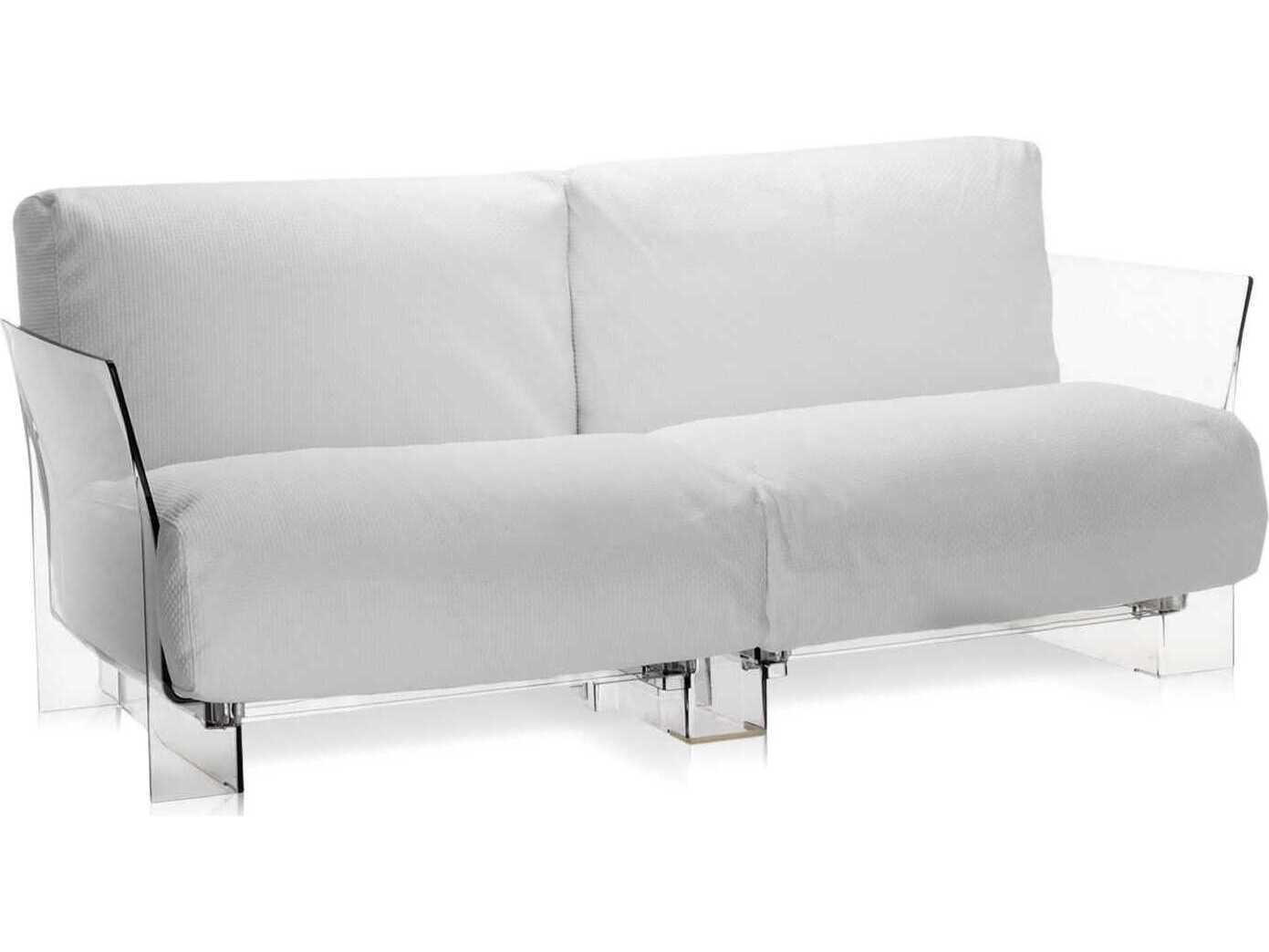 Kartell Outdoor Pop Transparent / Ikon White Loveseat