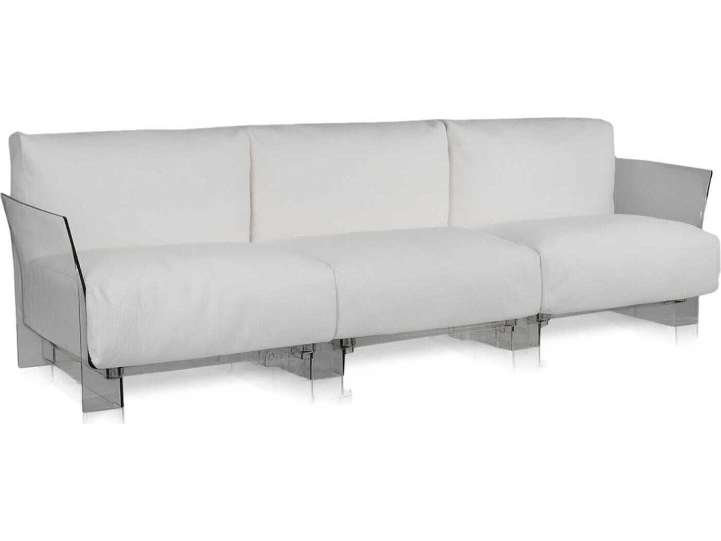 Kartell Outdoor Pop Transparent / Ikon White Sofa