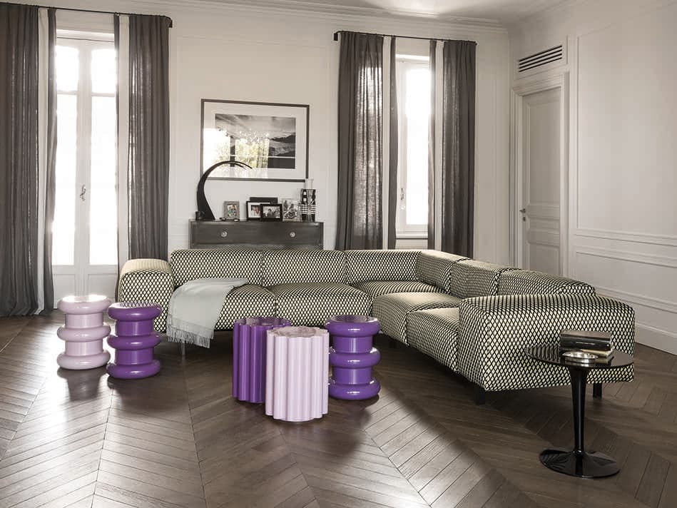 Kartell Outdoor Tip Top Mat Glossy Black Resin Round End Table