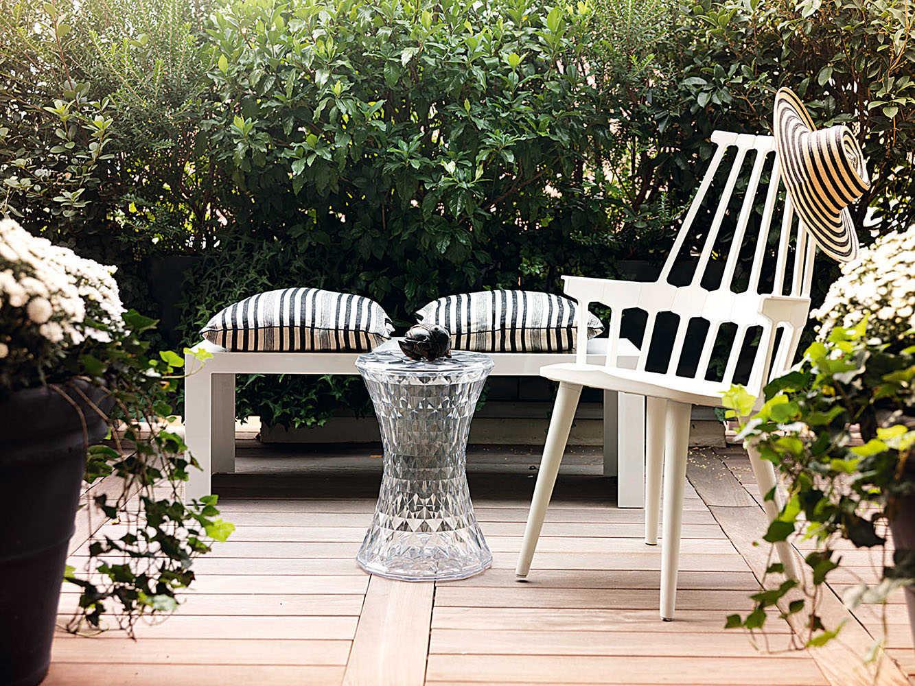 Kartell Outdoor Stone Transparent Crystal Resin Dining Chair