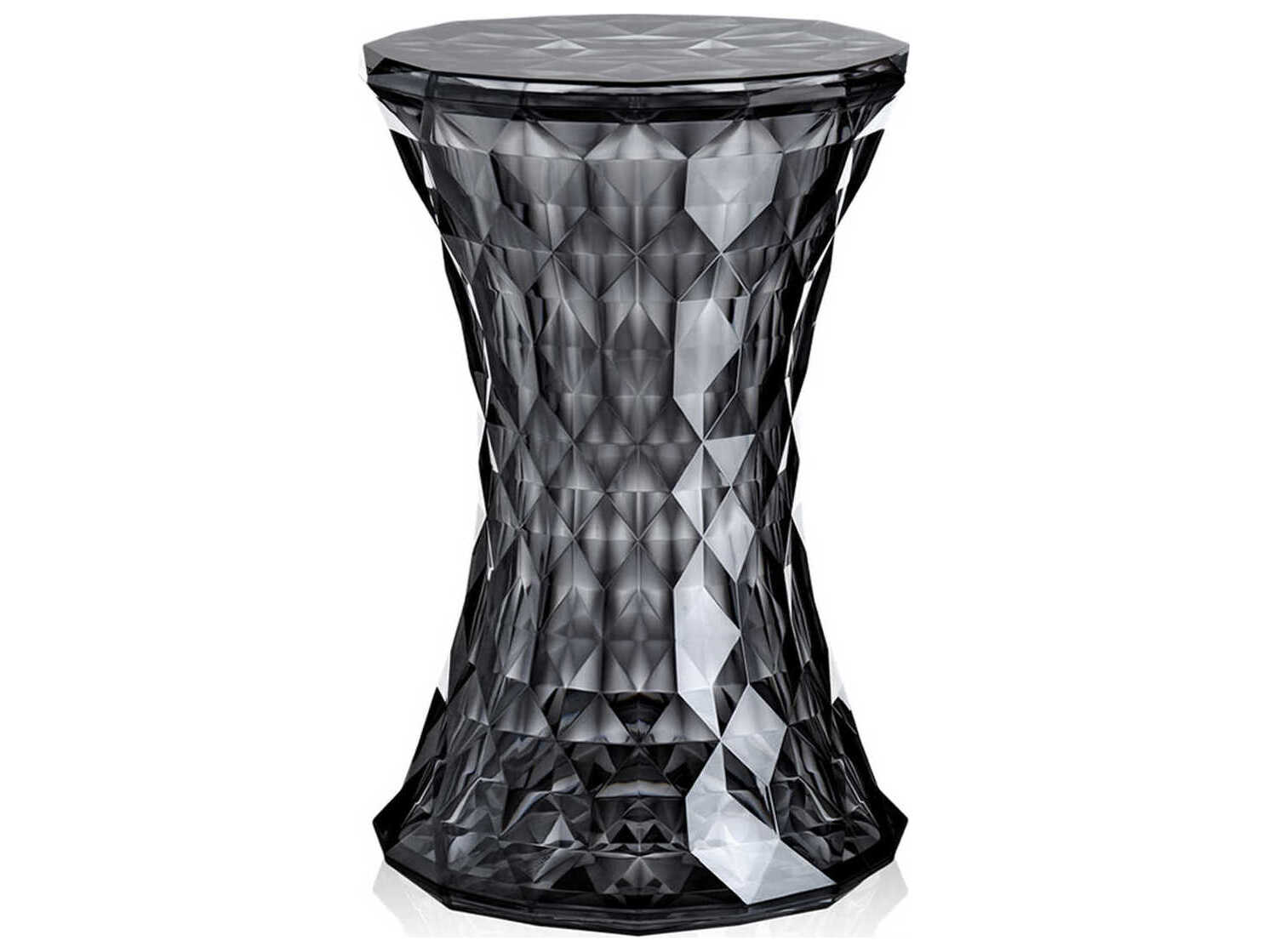 Kartell Outdoor Stone Transparent Smoke Resin Stool