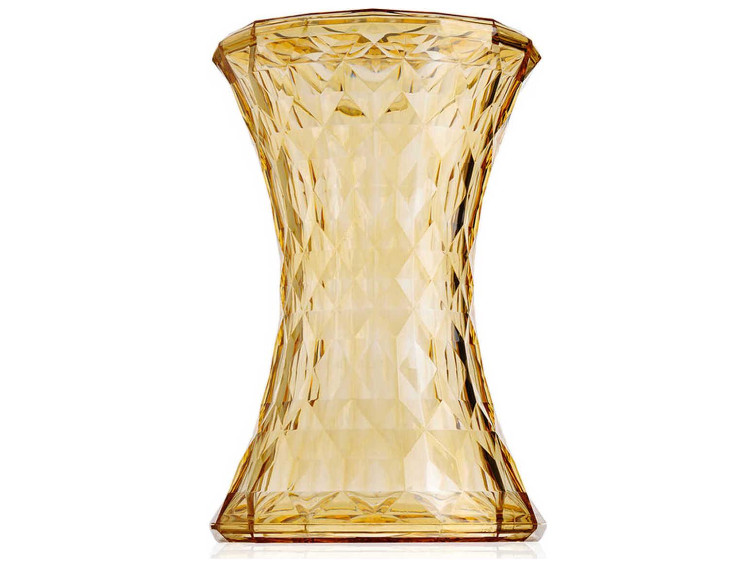 Kartell Outdoor Stone Transparent Yellow Resin Stool
