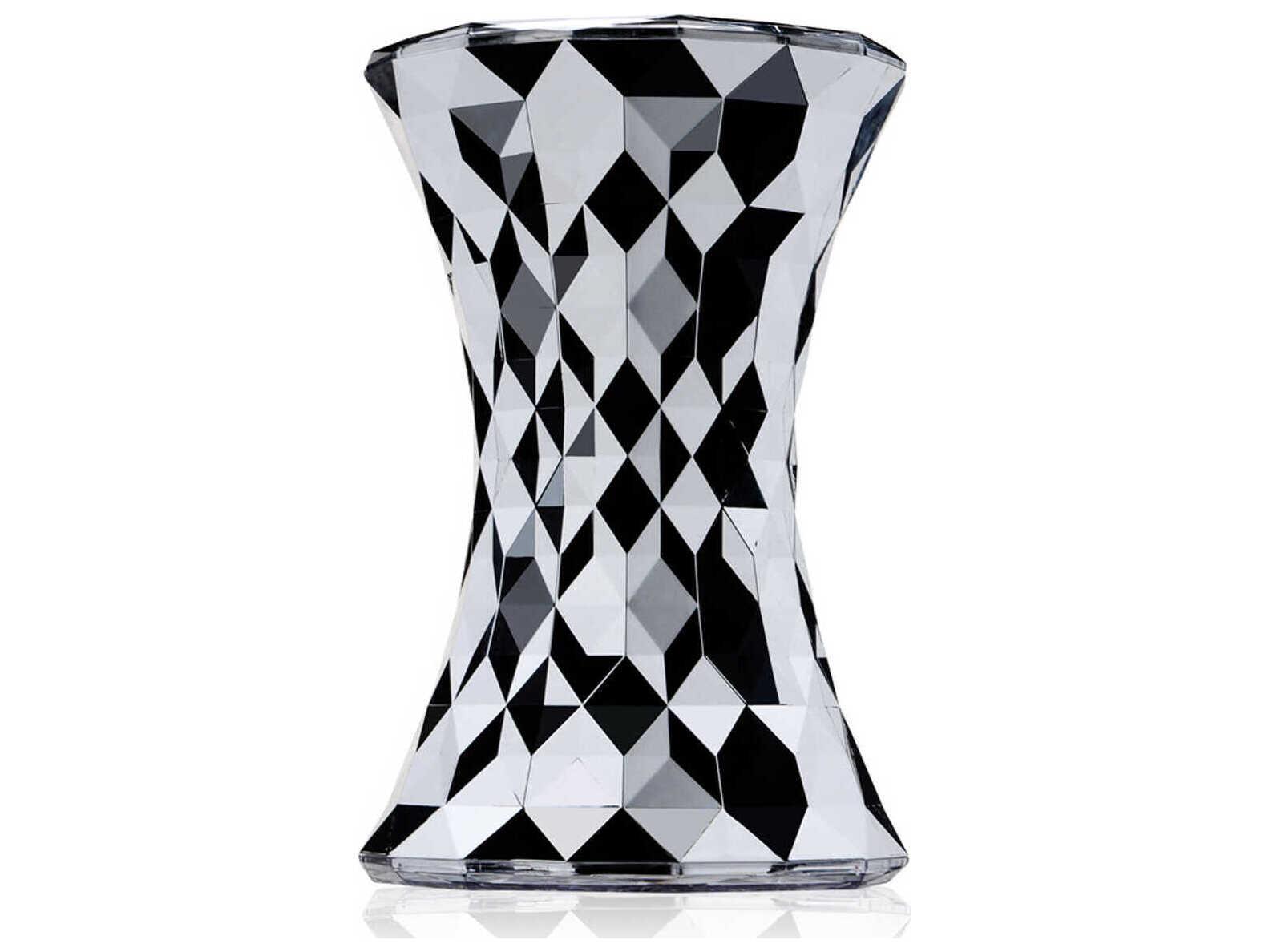 Kartell Outdoor Stone Metallic Chrome Resin Stool