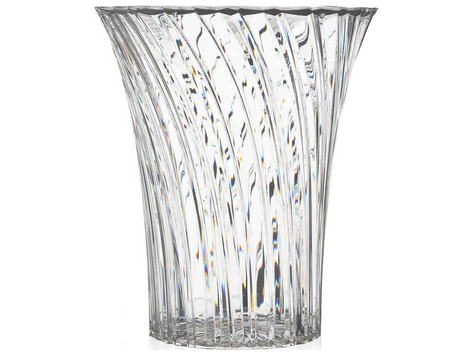 Kartell Outdoor Sparkle Transparent Crystal Resin Storage Stool