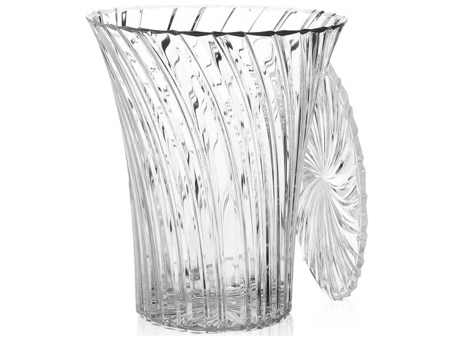 Kartell Outdoor Sparkle Transparent Crystal Resin Storage Stool