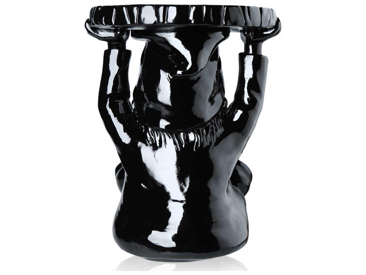 Kartell Outdoor Napoleon Gnome Black Thermoplastic Round Side Table