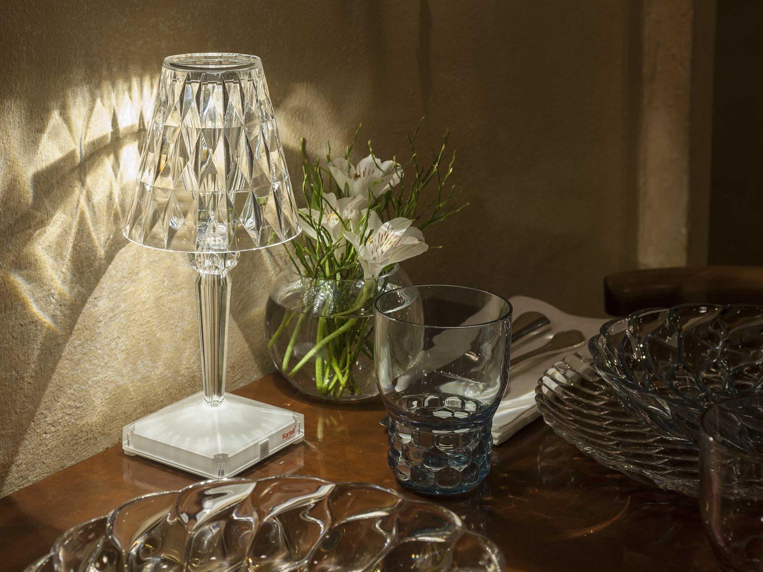 Kartell Outdoor Battery Transparent Crystal Light
