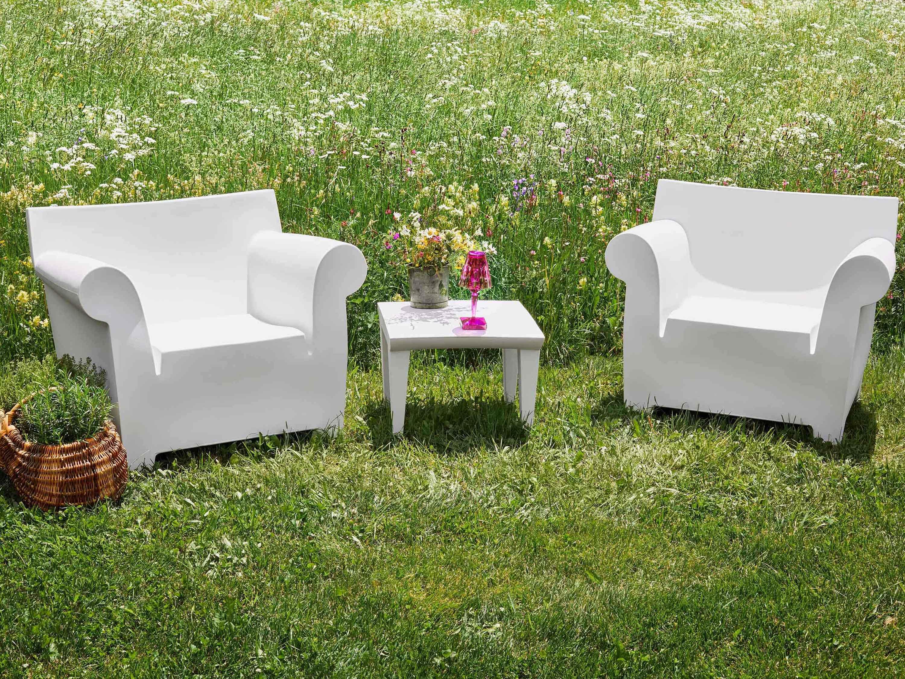 Kartell Outdoor Battery Transparent Plum Table Lamp