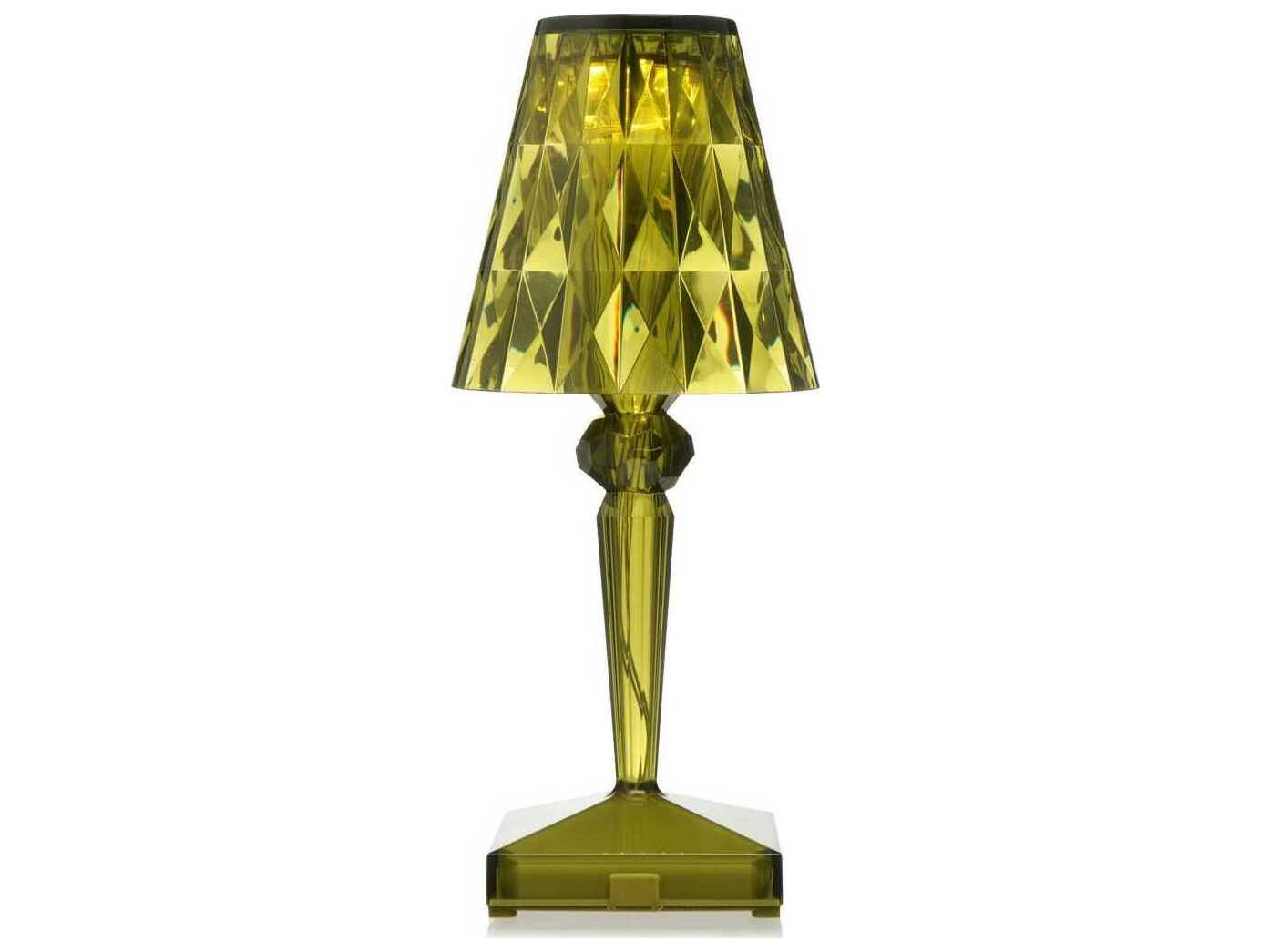 KKartell Outdoor Battery Transparent Green Table Lamp