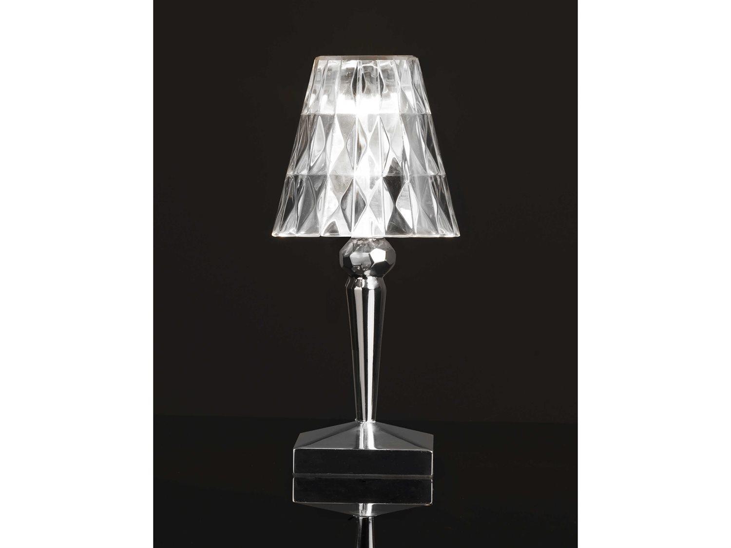 Kartell Outdoor Battery Metallic Chrome Light