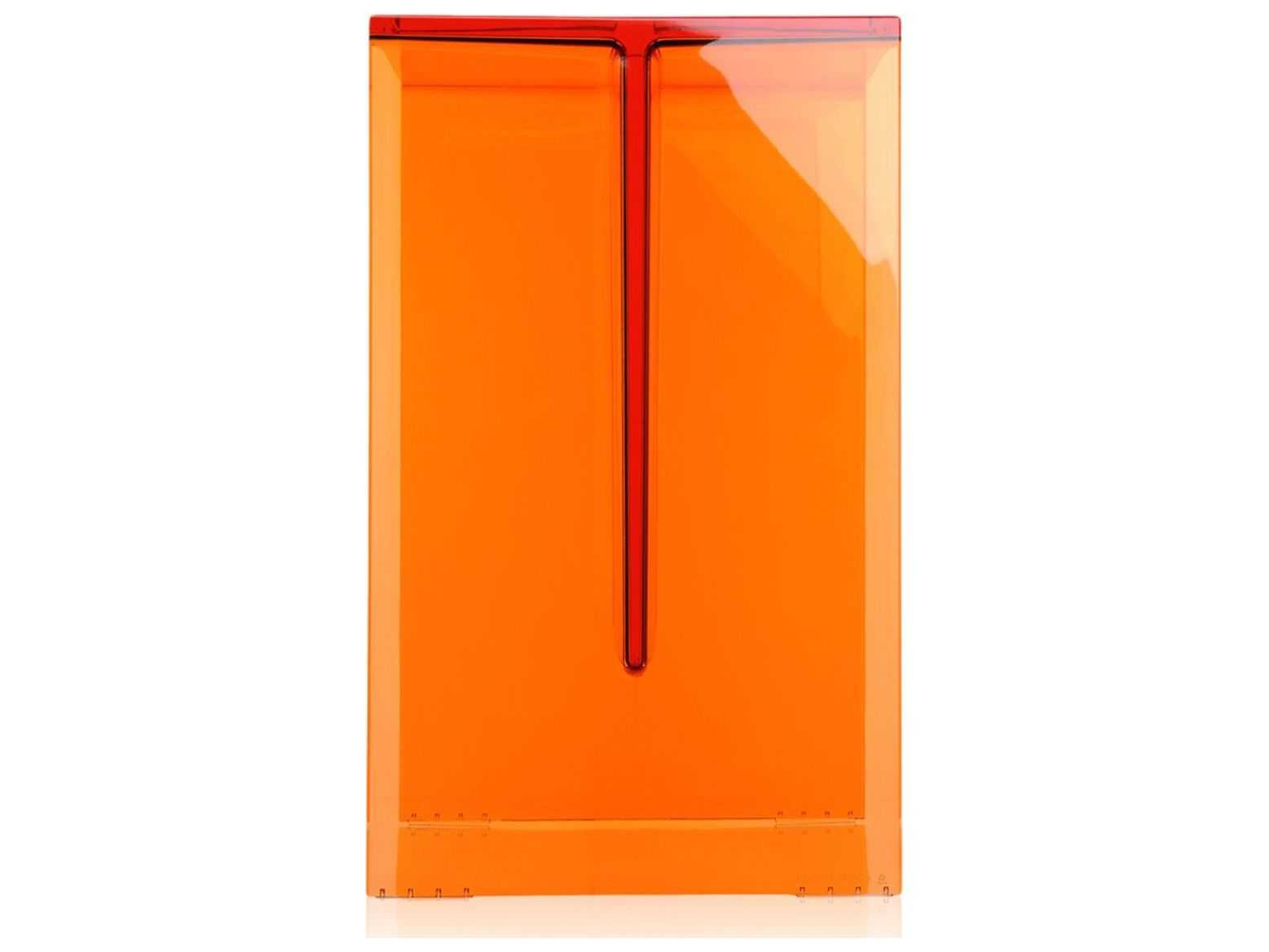 Kartell Outdoor Max-beam Transparent Orange L Resin Rectangular End Table