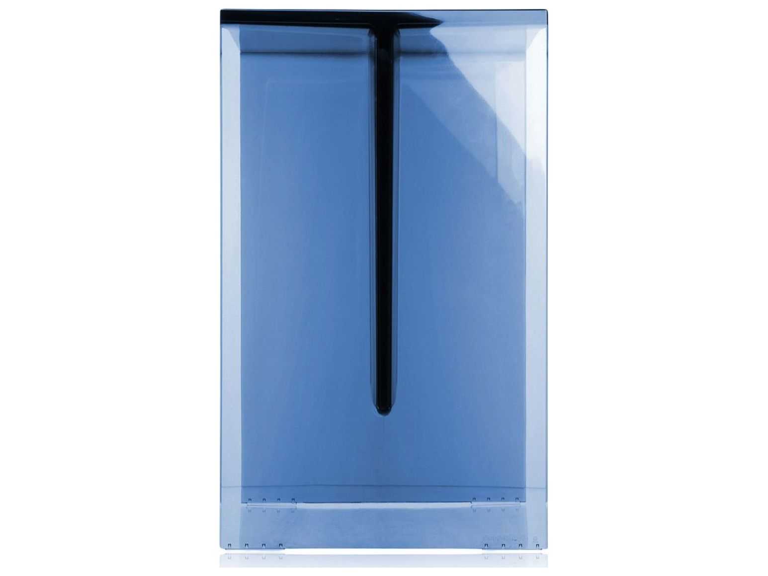 Kartell Outdoor Max-beam Transparent Sunset Blue L Resin Rectangular End Table