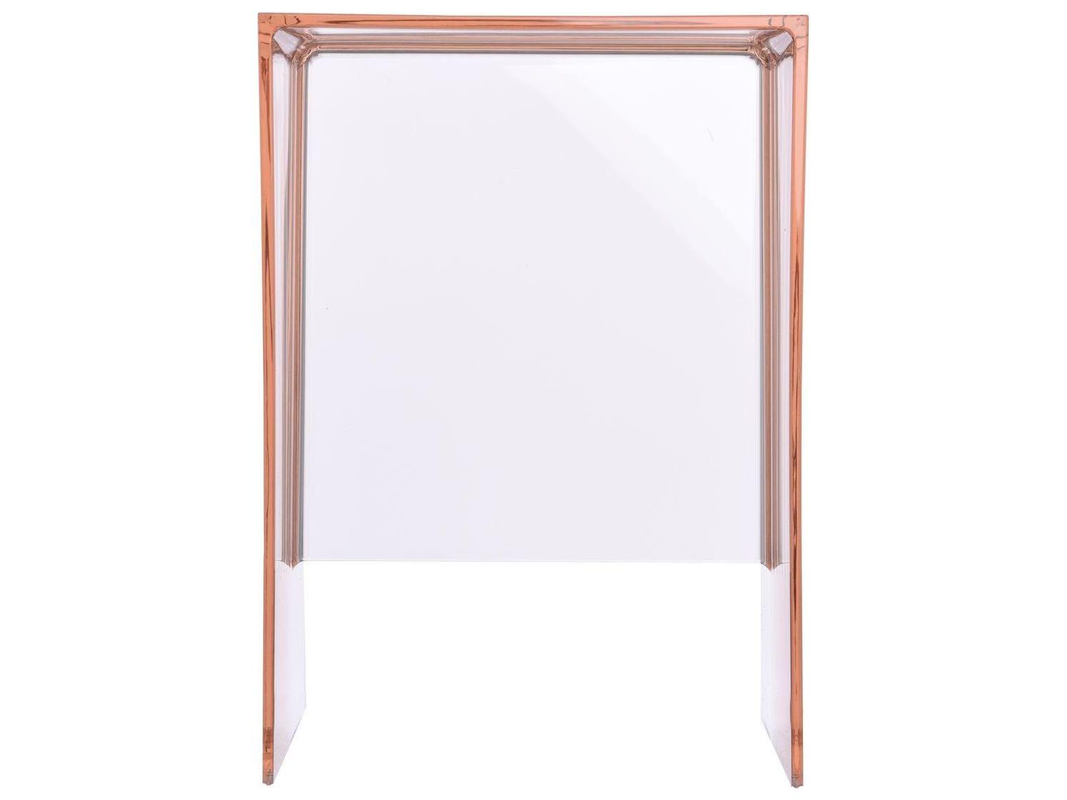 Kartell Outdoor Max-beam Transparent Nude L Resin Rectangular End Table