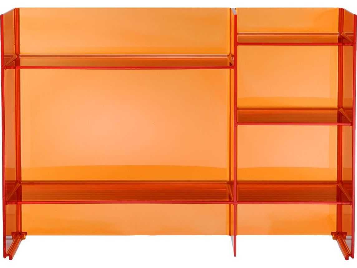 Kartell Outdoor Sound Transparent Tangerine Storage Rack