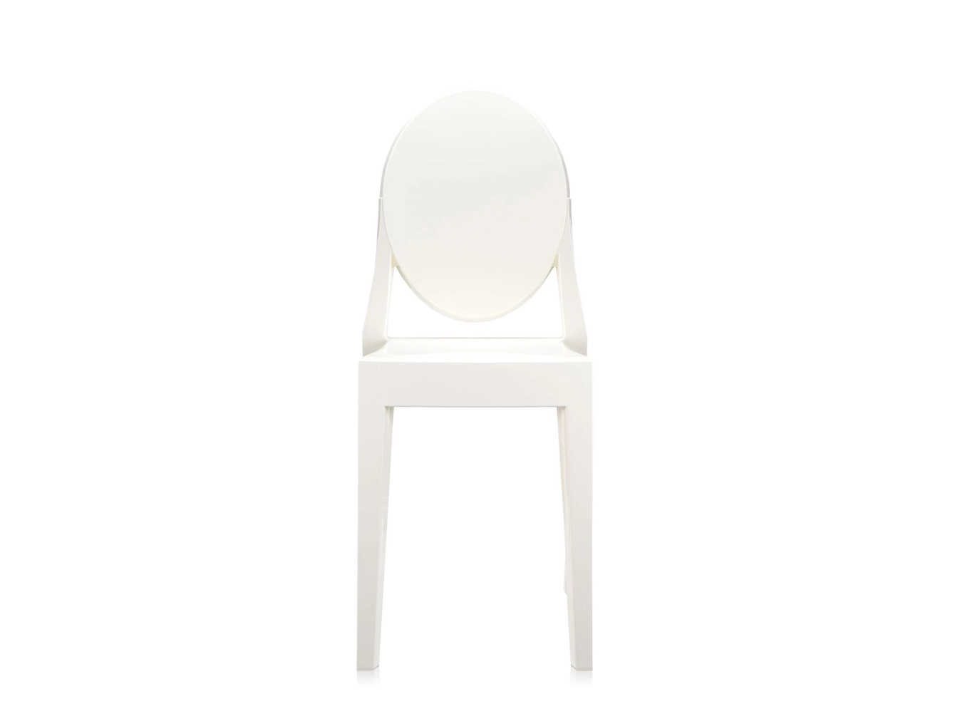 Kartell Outdoor Victoria Ghost White Resin Dining Side Chair  (Sold in 2)