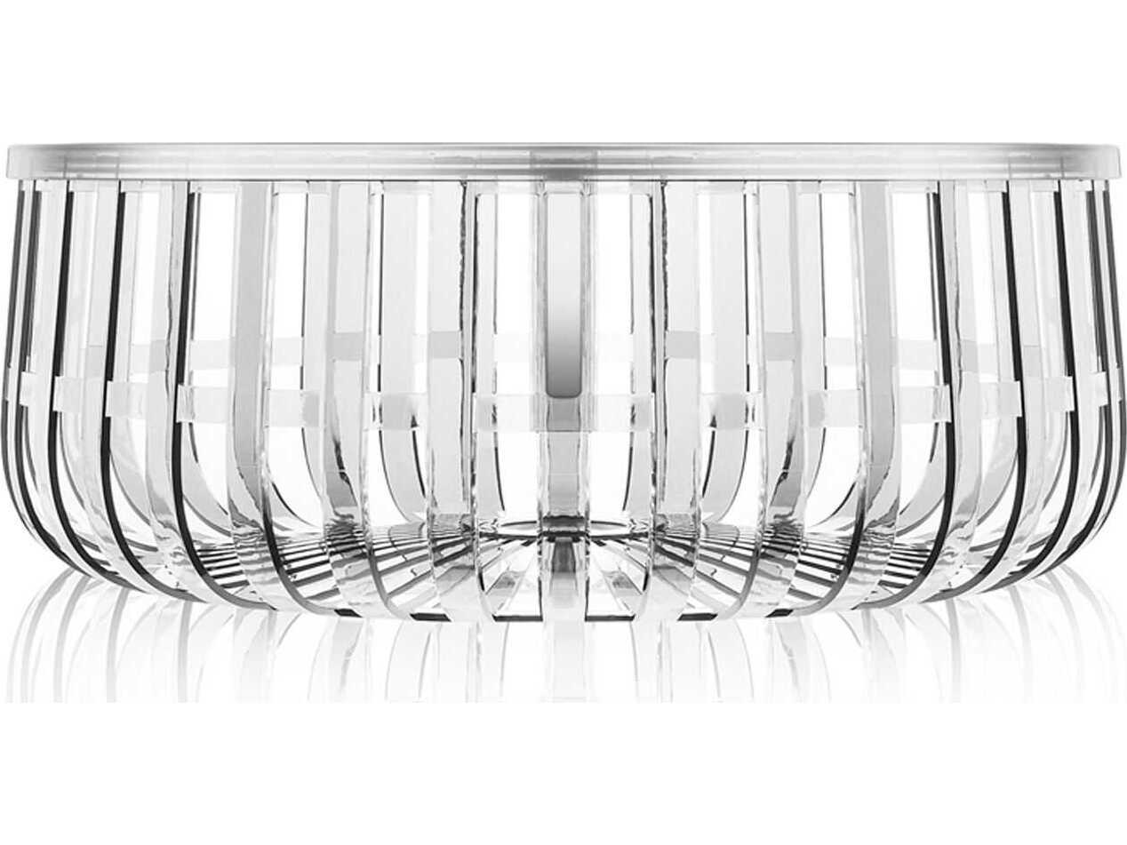 Kartell Outdoor Panier Crystal Transparent Round Storage Coffee Table