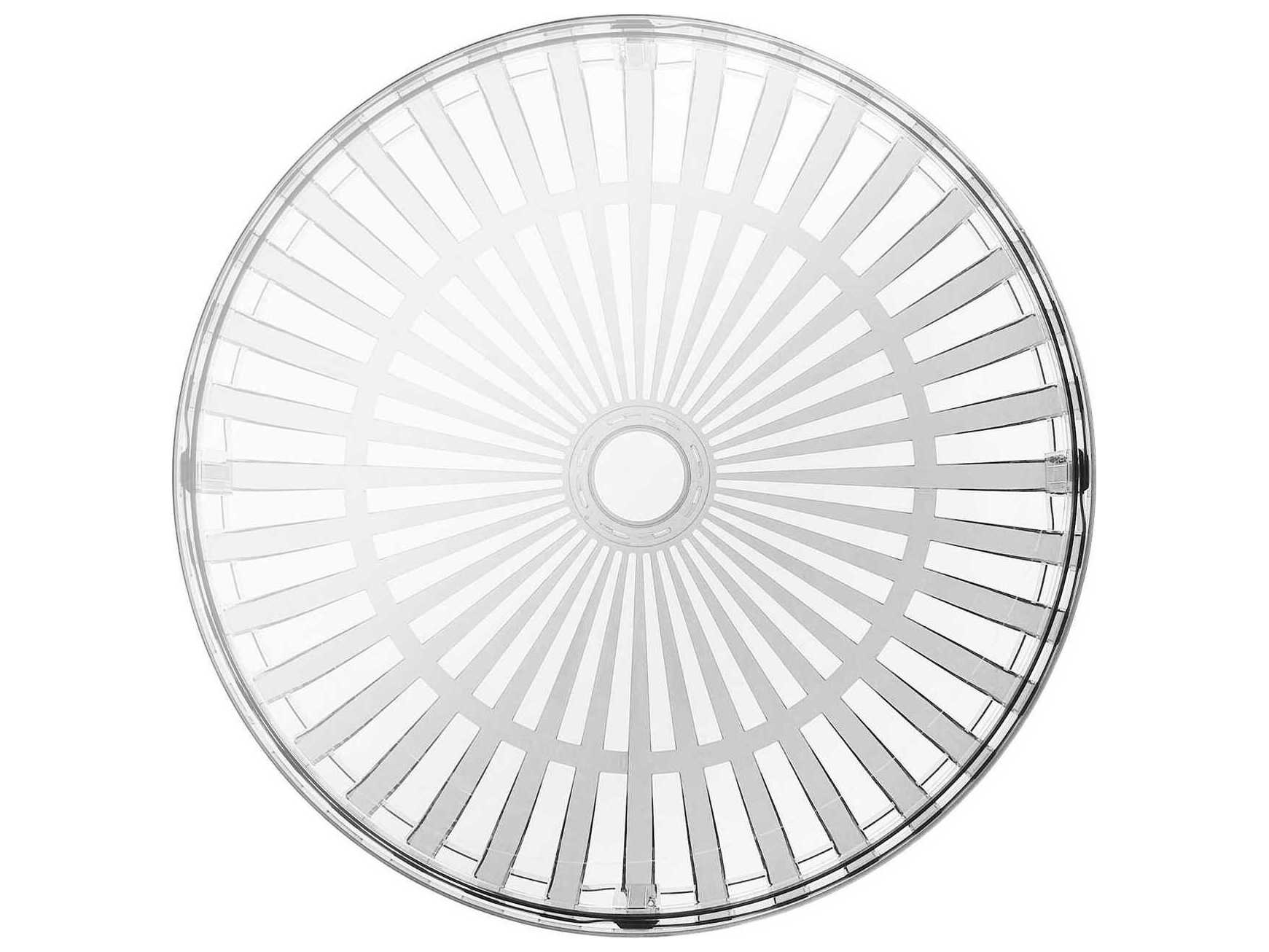 Kartell Outdoor Panier Crystal Transparent Round Storage Coffee Table