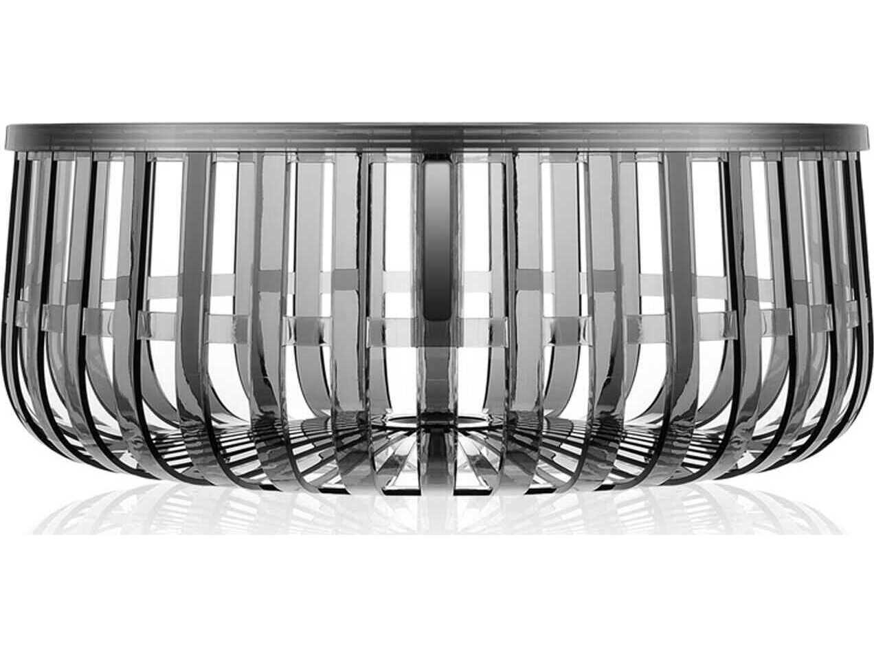 Kartell Outdoor Panier Smoke Transparent Round Storage Coffee Table