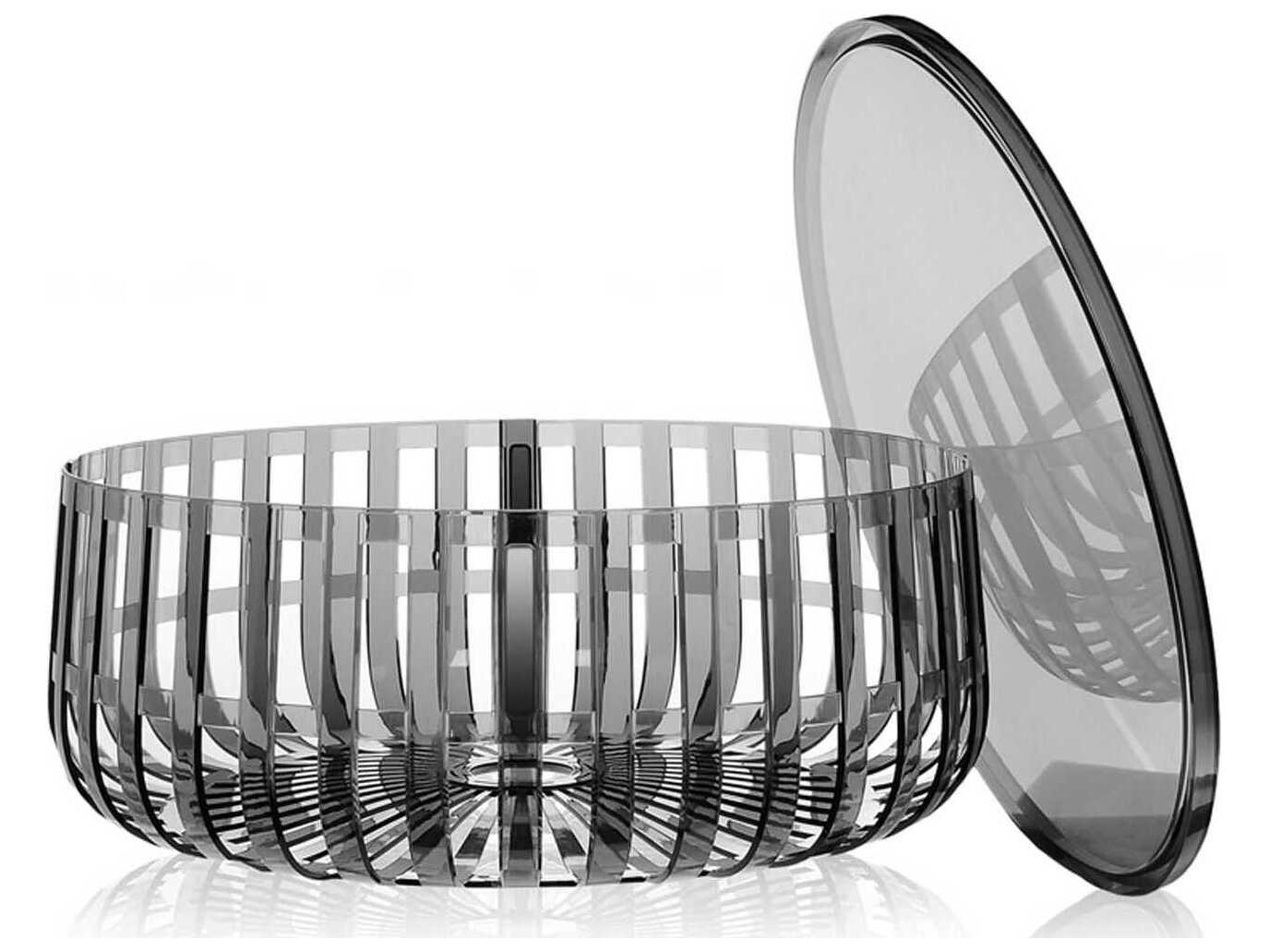 Kartell Outdoor Panier Smoke Transparent Round Storage Coffee Table