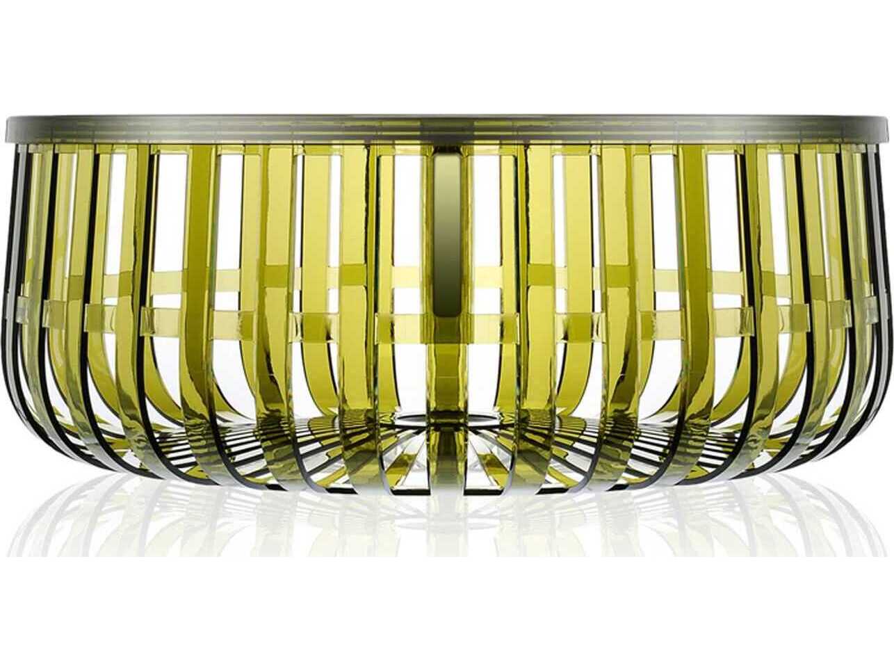 Kartell Outdoor Panier Green Transparent Round Storage Coffee Table