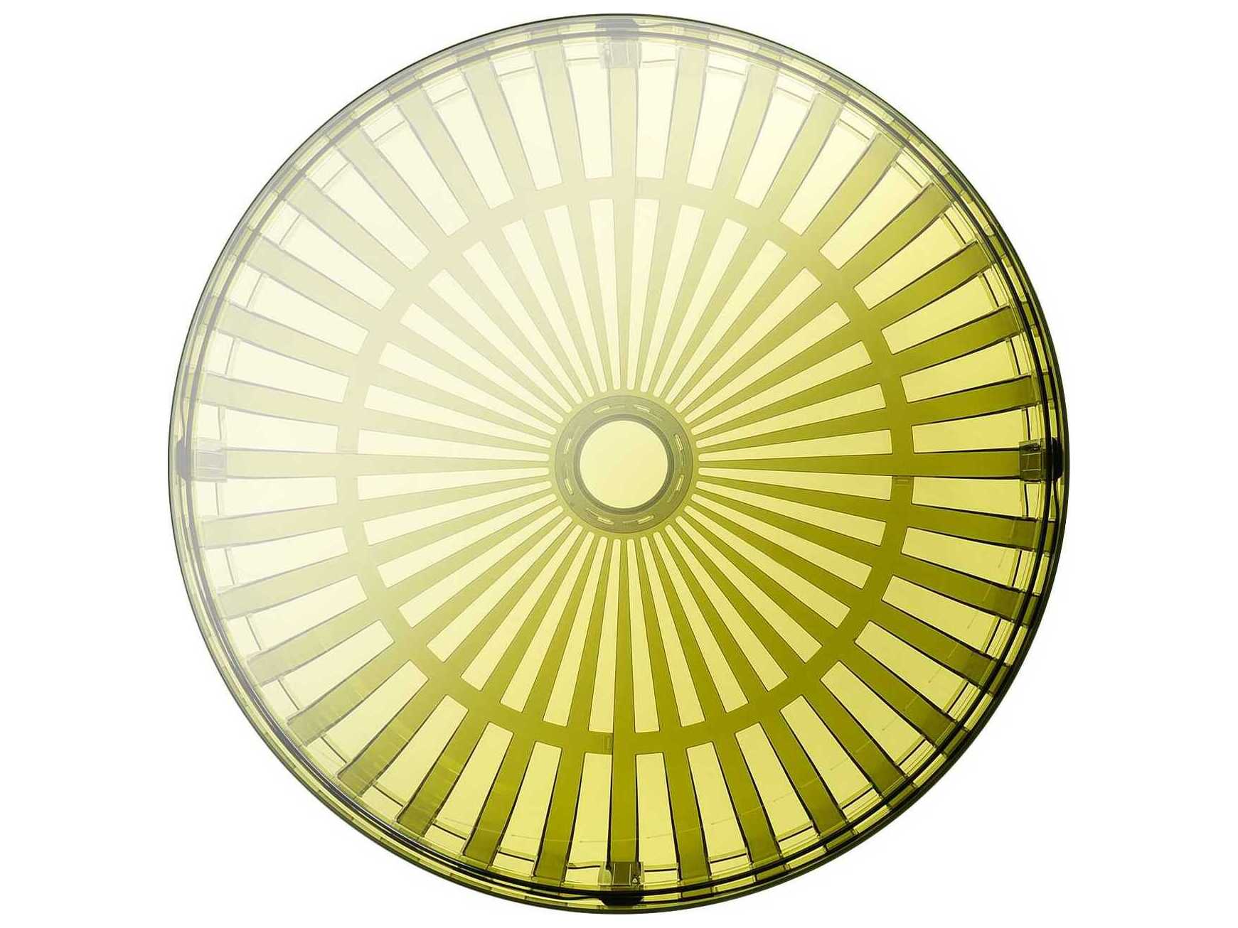 Kartell Outdoor Panier Green Transparent Round Storage Coffee Table