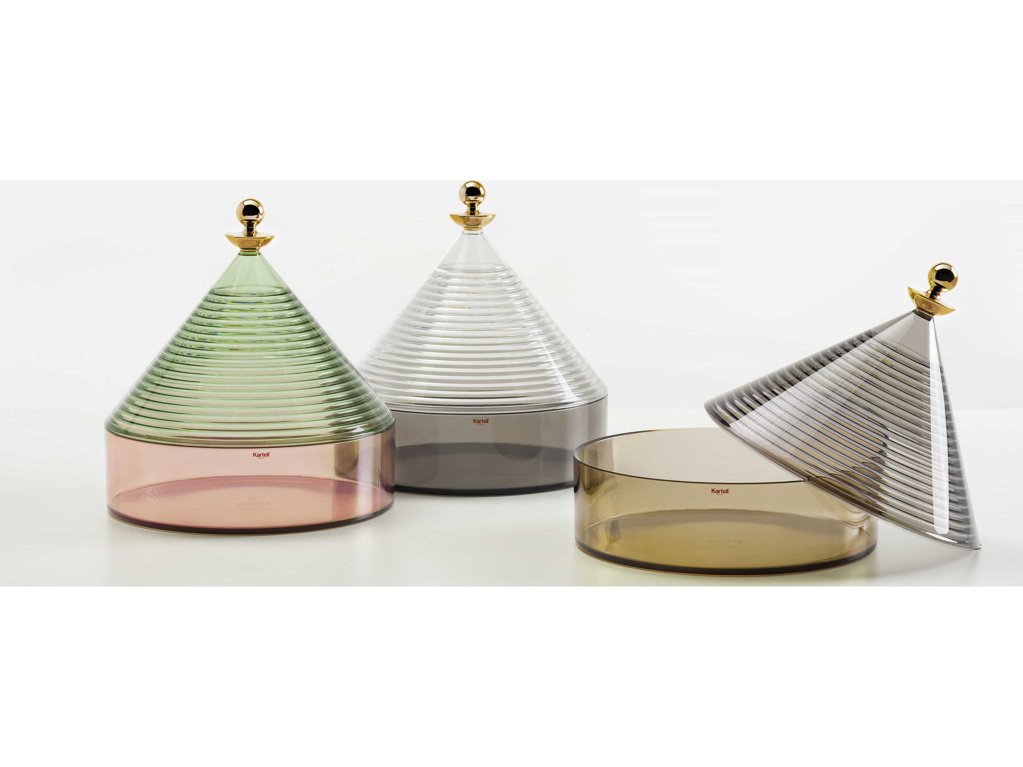 Kartell Trullo Green / Pink Candy Dish