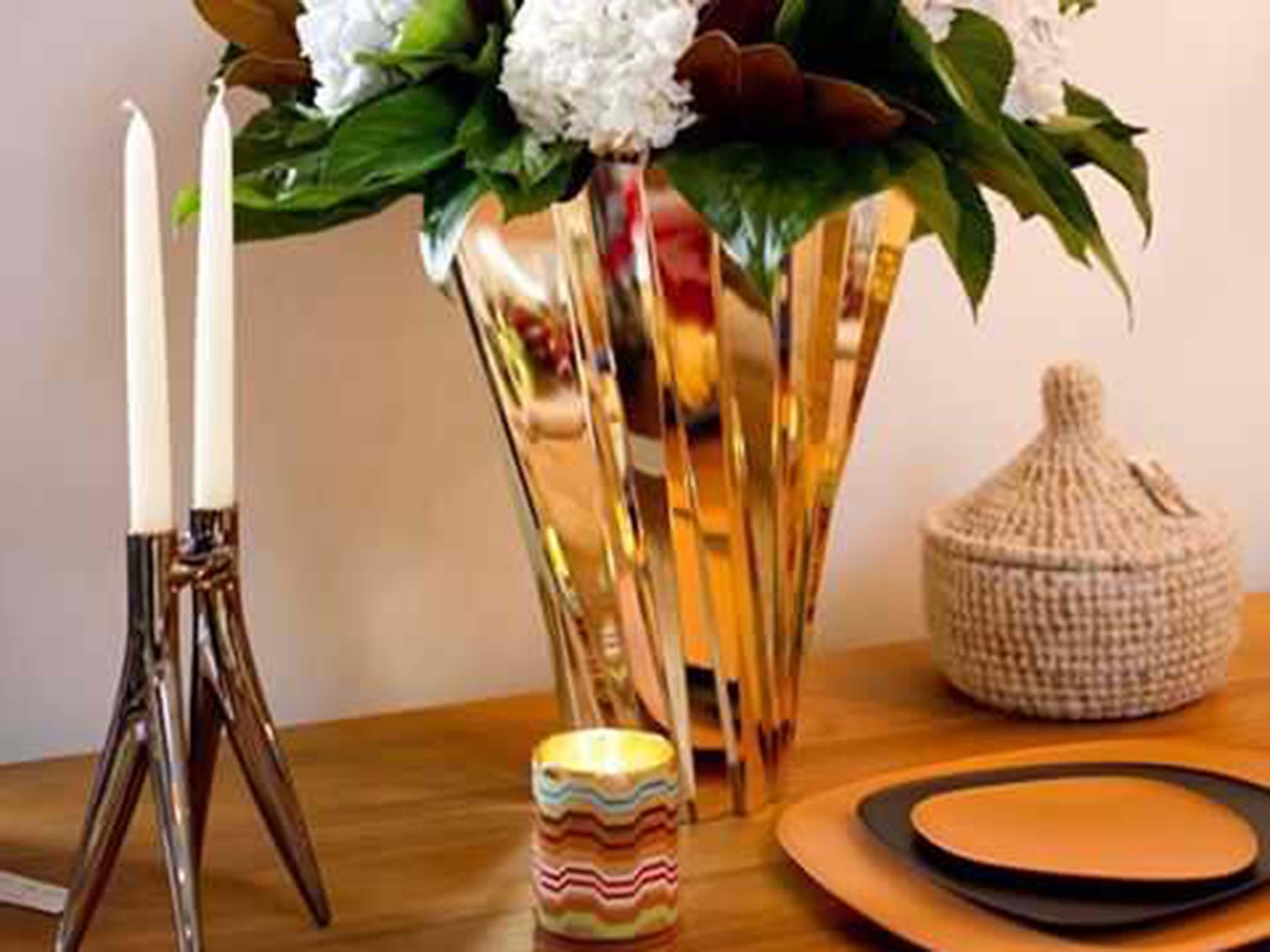 Kartell Abbracciaio Gun Metal Candle Holder