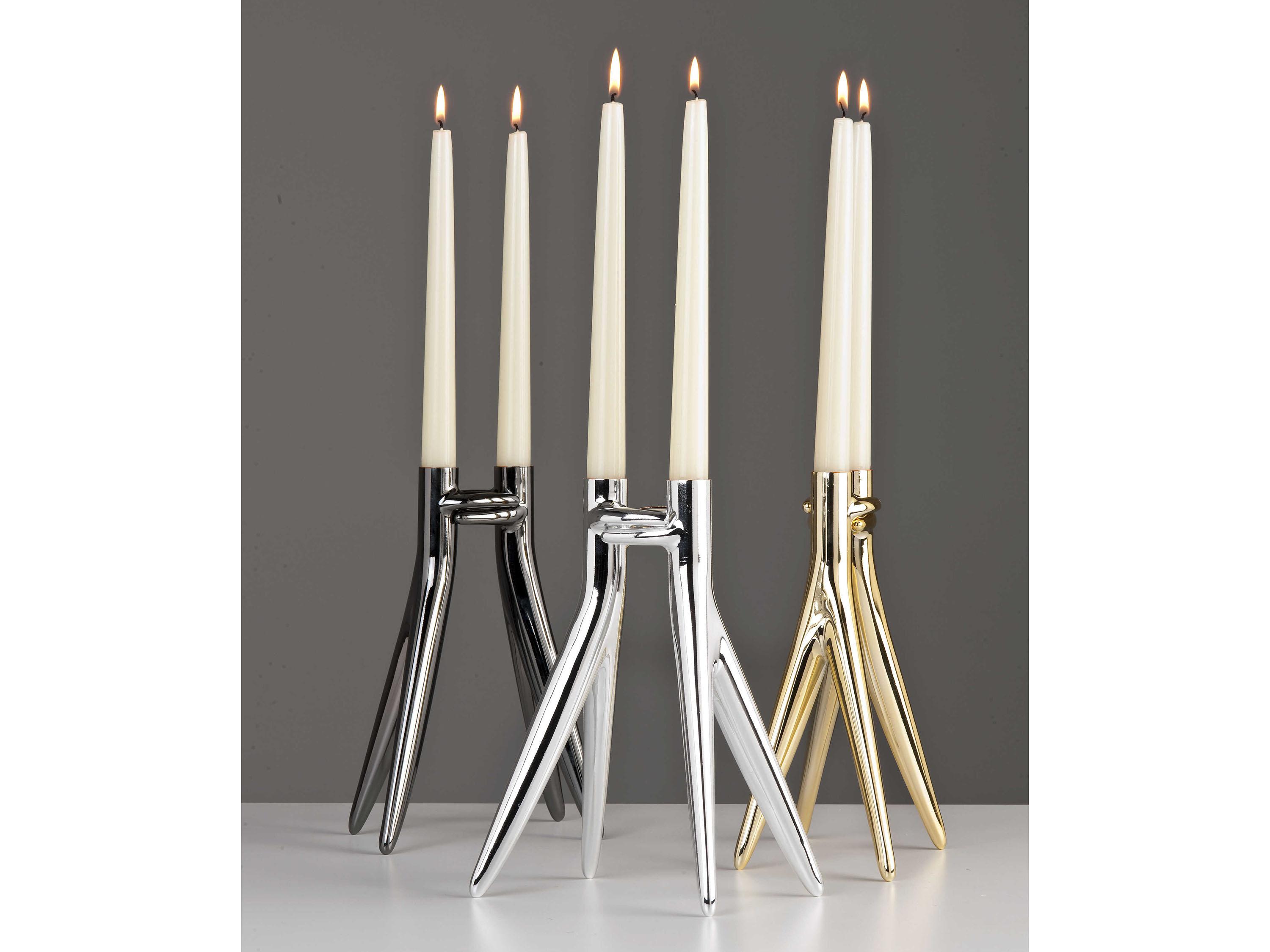Kartell Abbracciaio Gun Metal Candle Holder