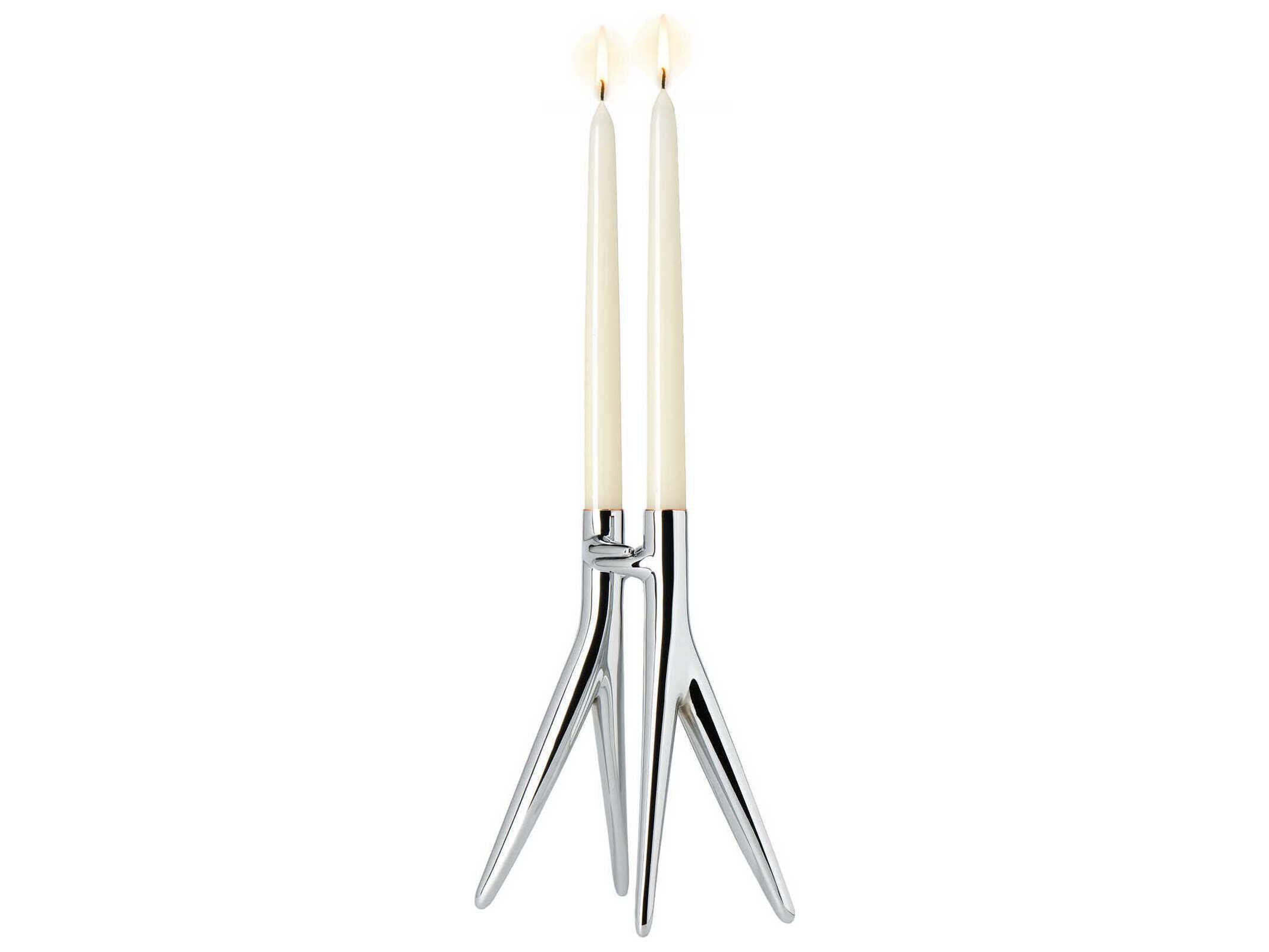 Kartell Abbracciaio Chrome Candle Holder