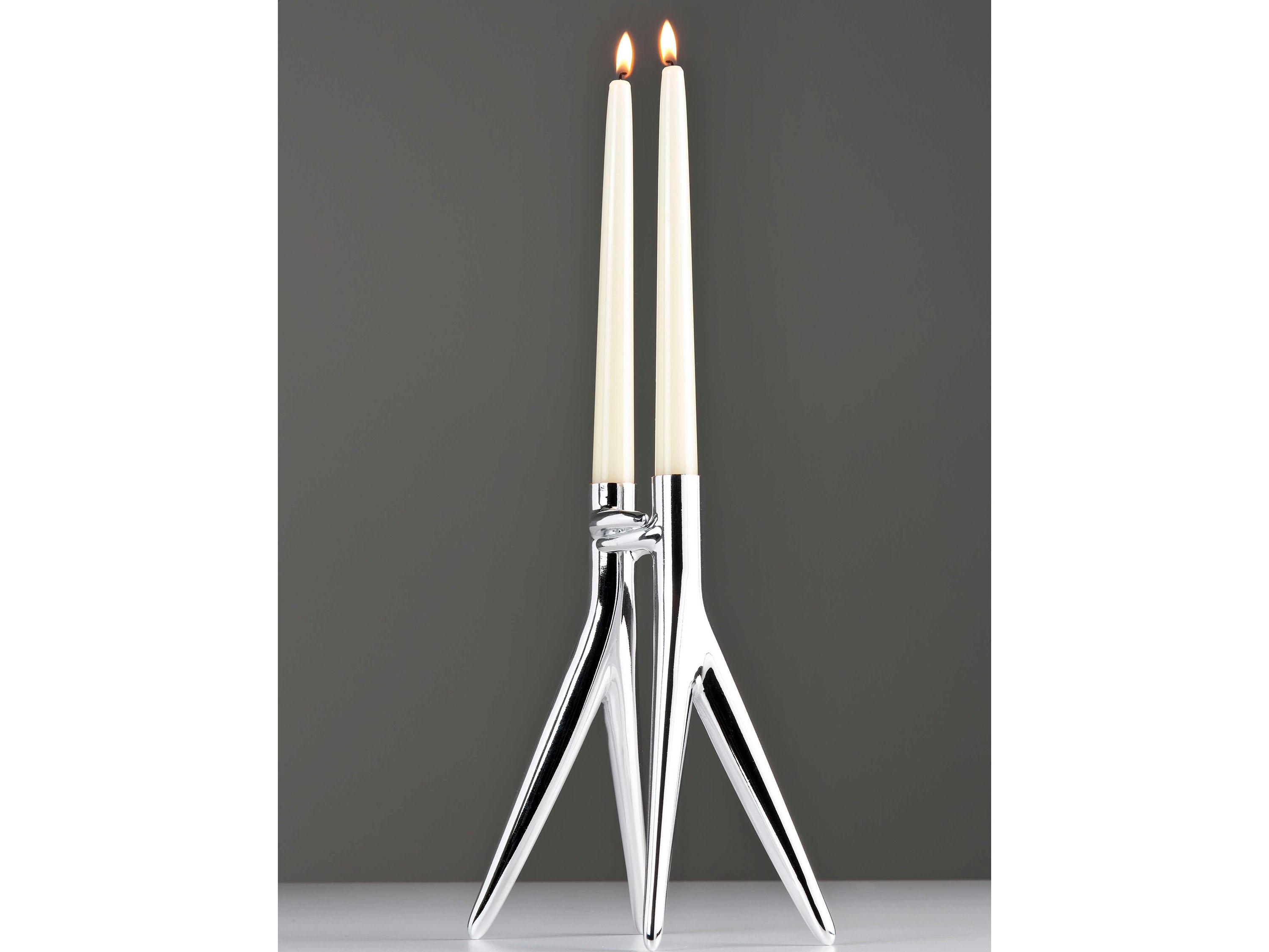 Kartell Abbracciaio Chrome Candle Holder