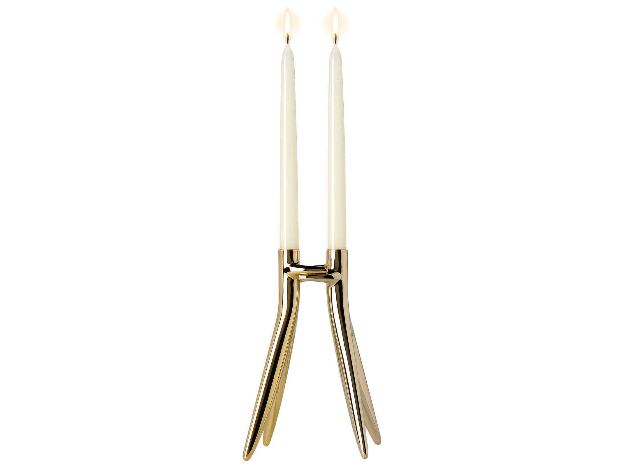 Kartell Abbracciaio Gold Candle Holder