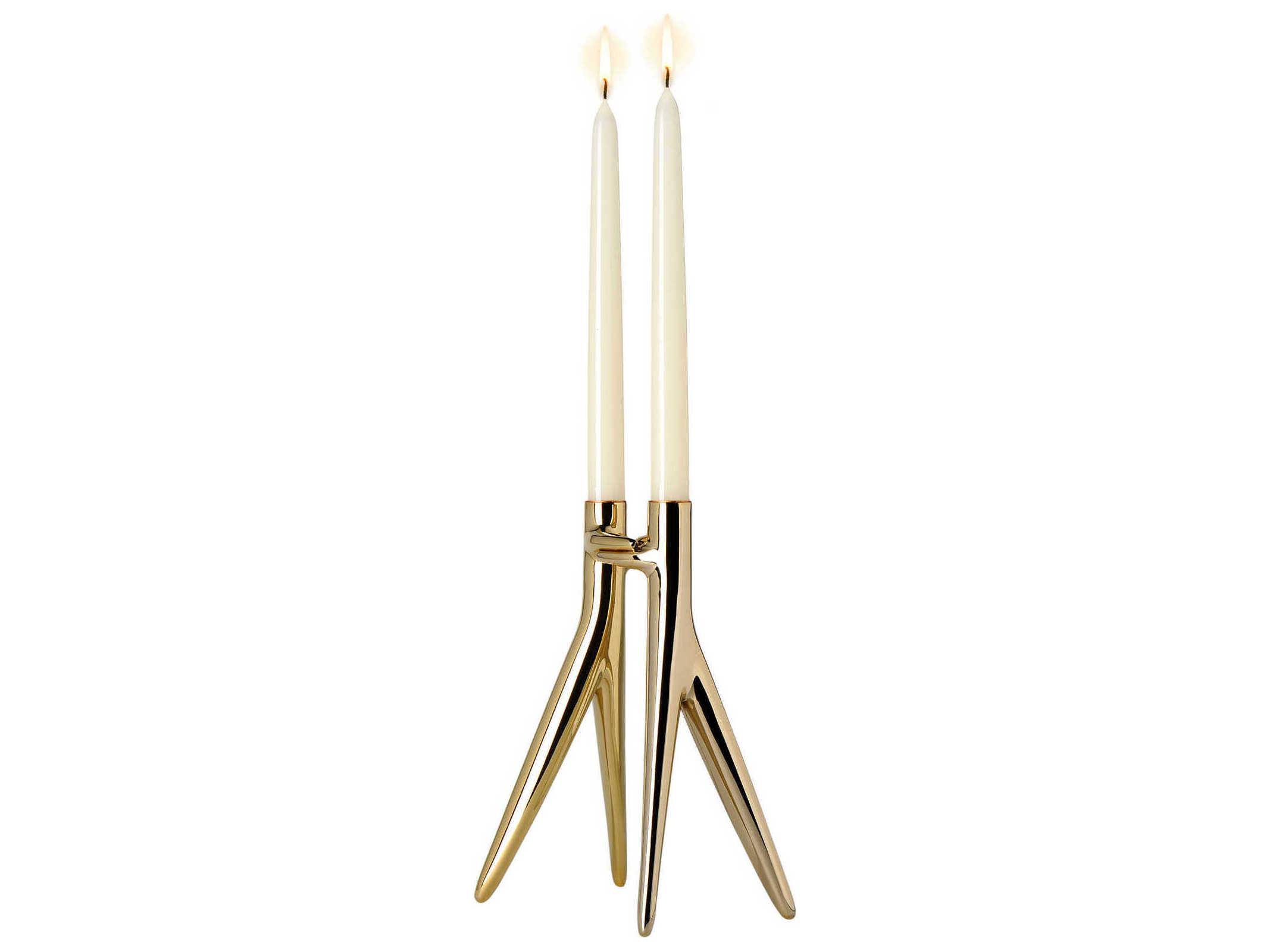 Kartell Abbracciaio Gold Candle Holder