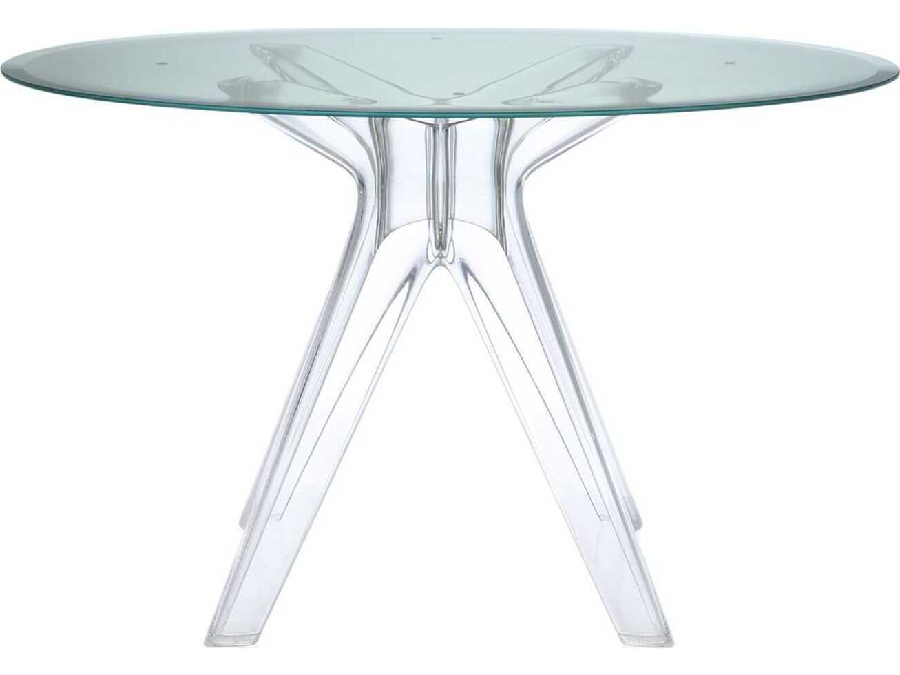 Kartell Sir Gio Round Plastic Green Transparent Dining Table