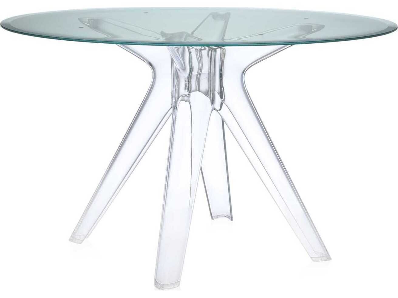 Kartell Sir Gio Round Plastic Green Transparent Dining Table