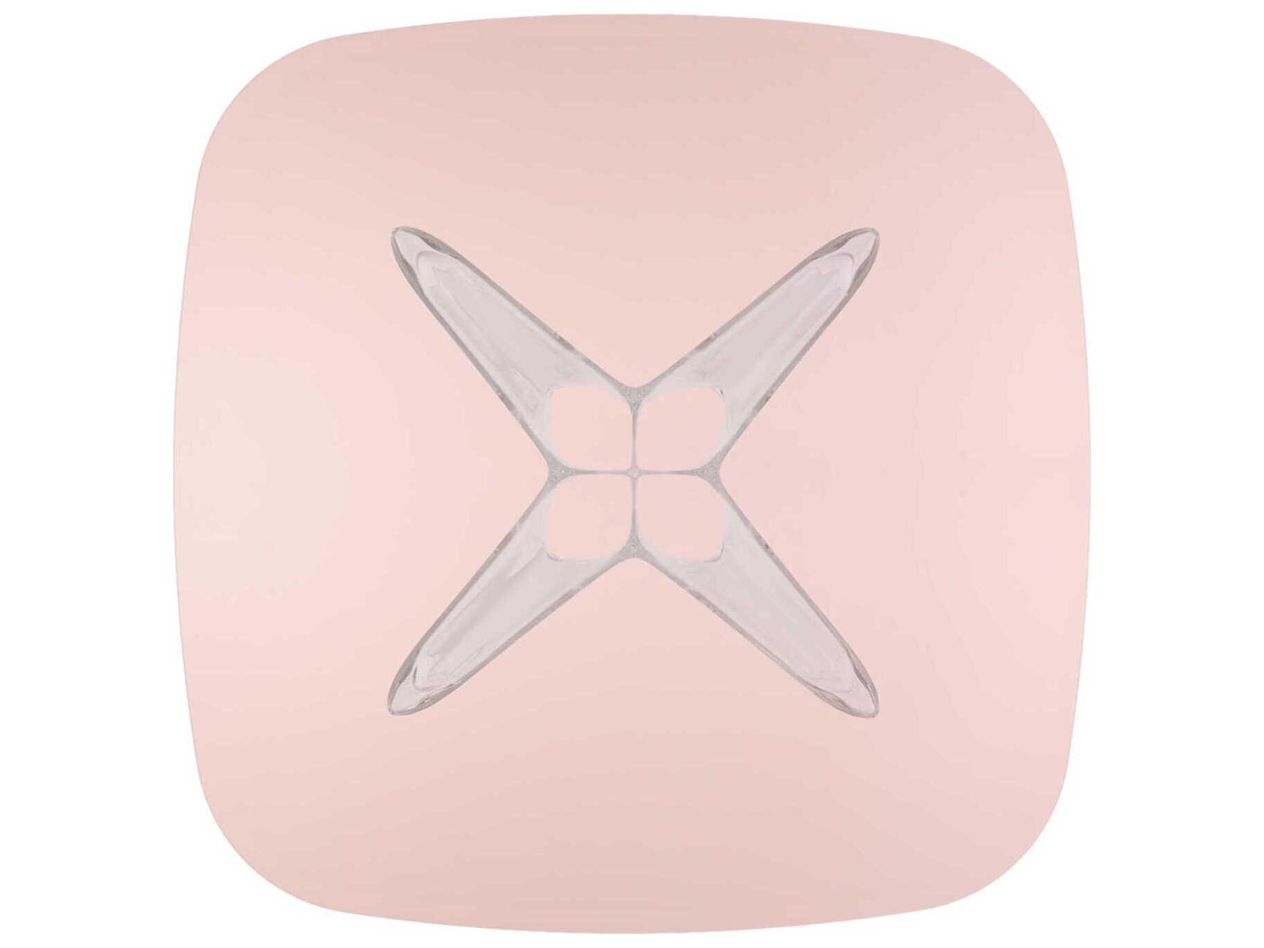 Kartell Sir Gio Square Plastic Pink Transparent Dining Table