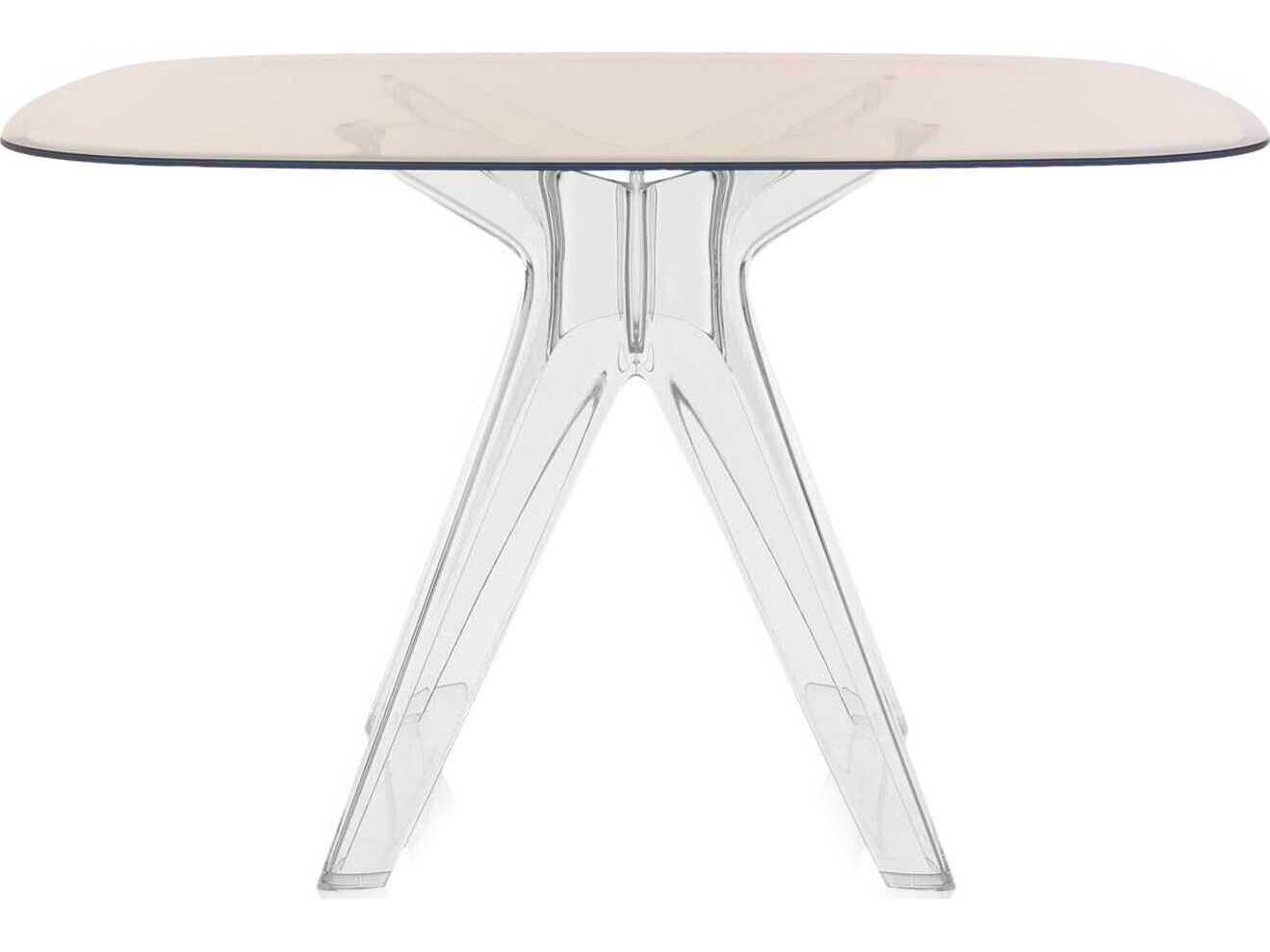 Kartell Sir Gio Square Plastic Bronze Transparent Dining Table