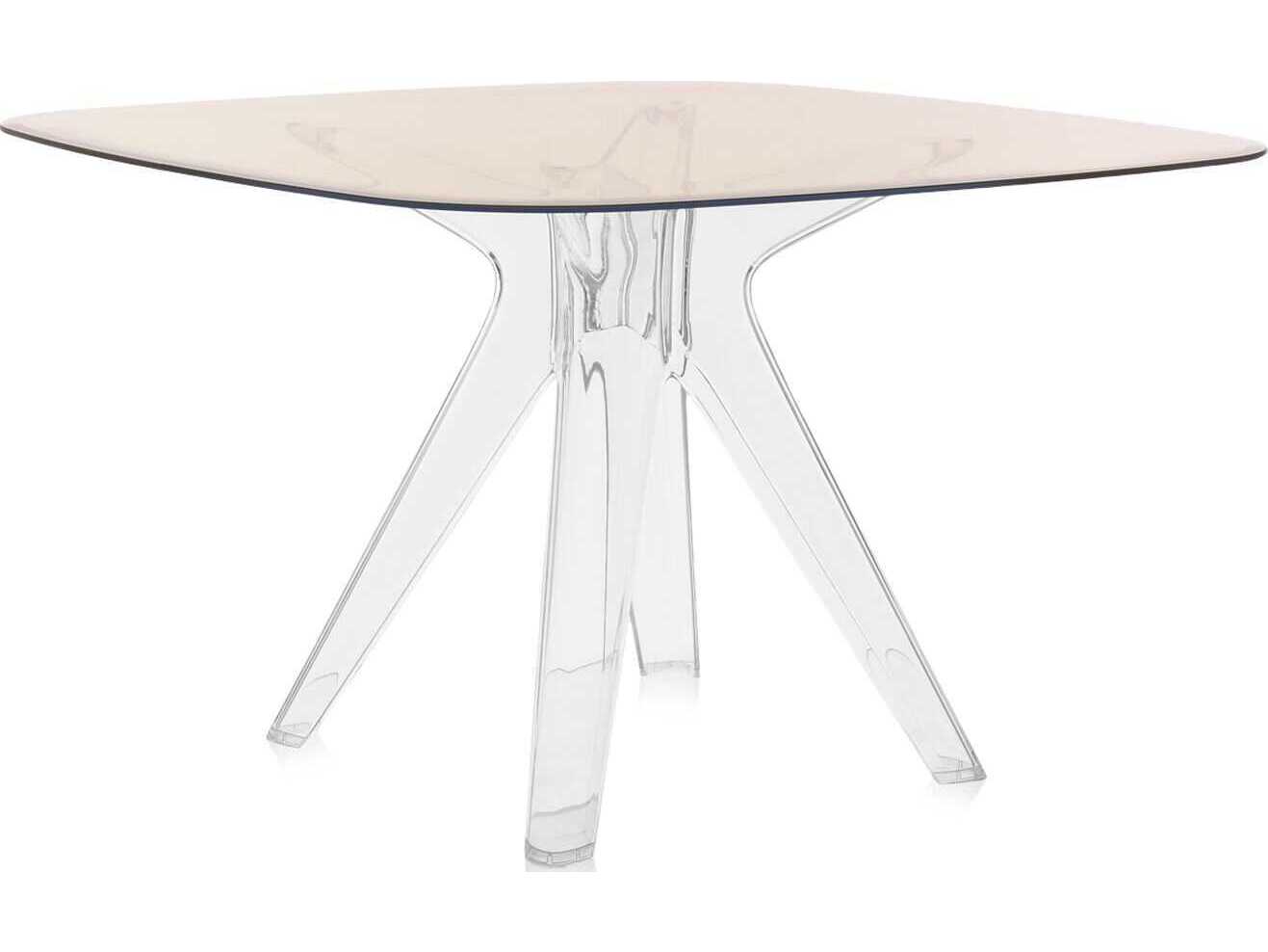 Kartell Sir Gio Square Plastic Bronze Transparent Dining Table