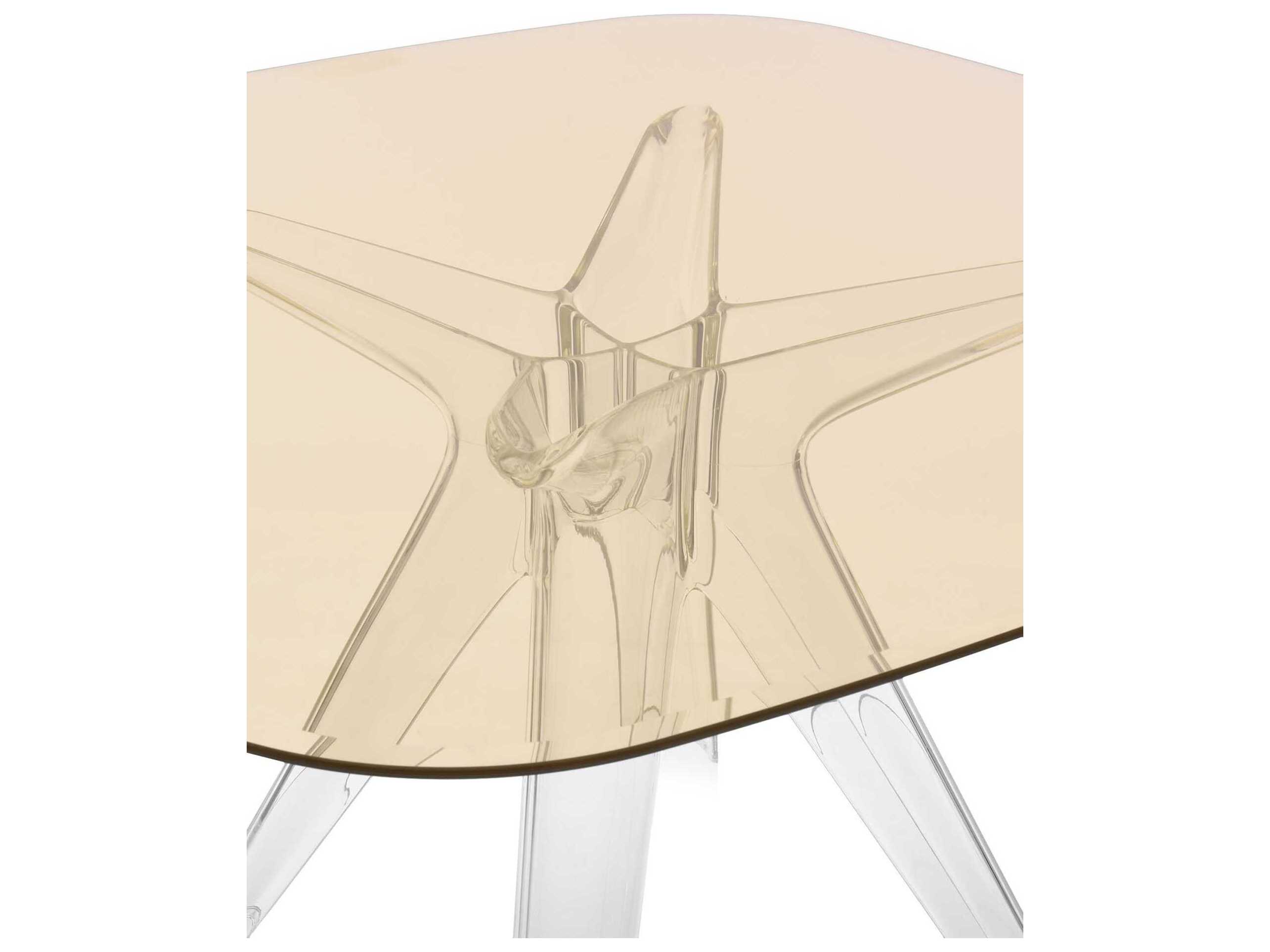Kartell Sir Gio Square Plastic Bronze Transparent Dining Table