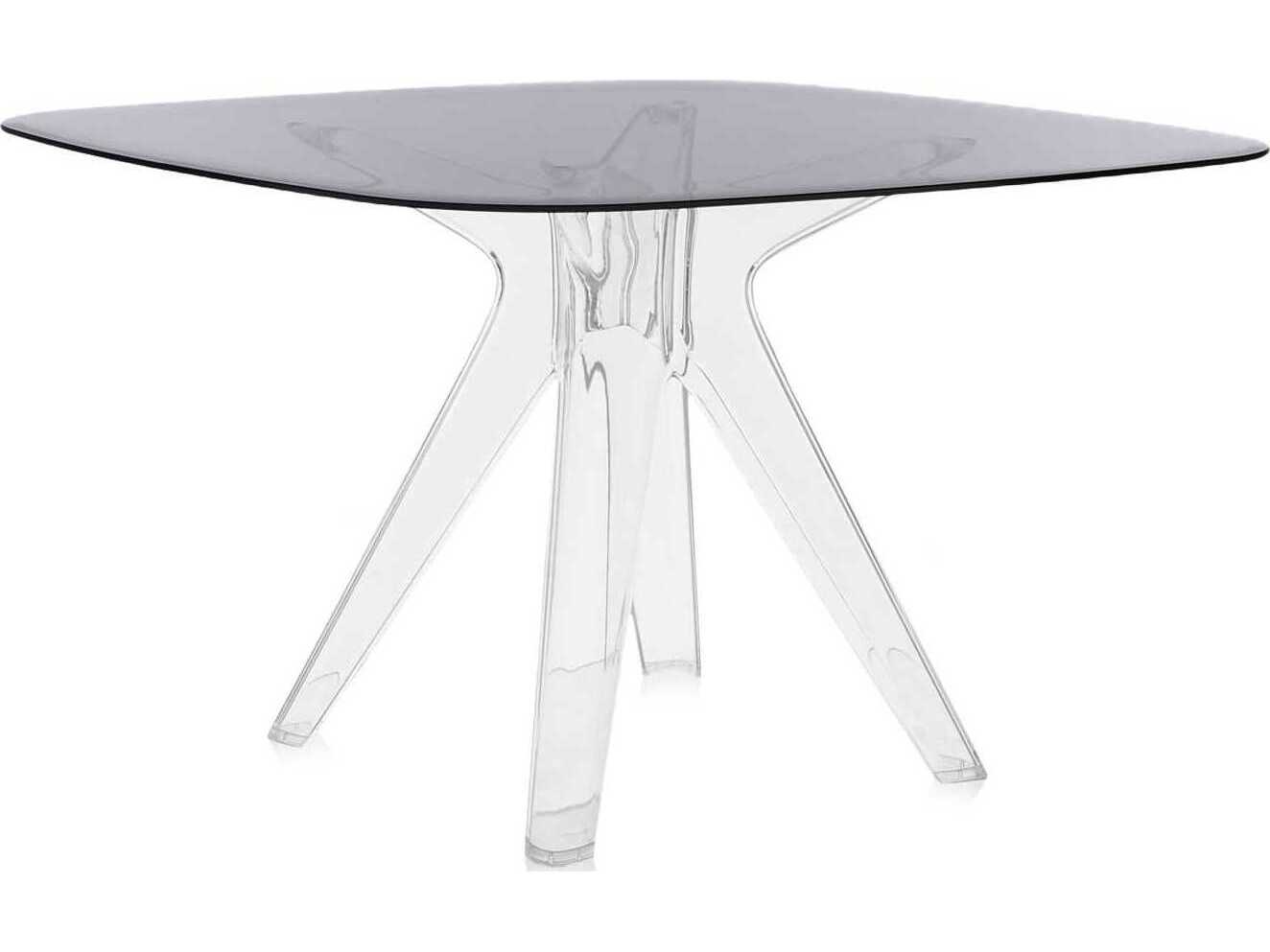 Kartell Sir Gio Square Plastic Smoke Transparent Dining Table
