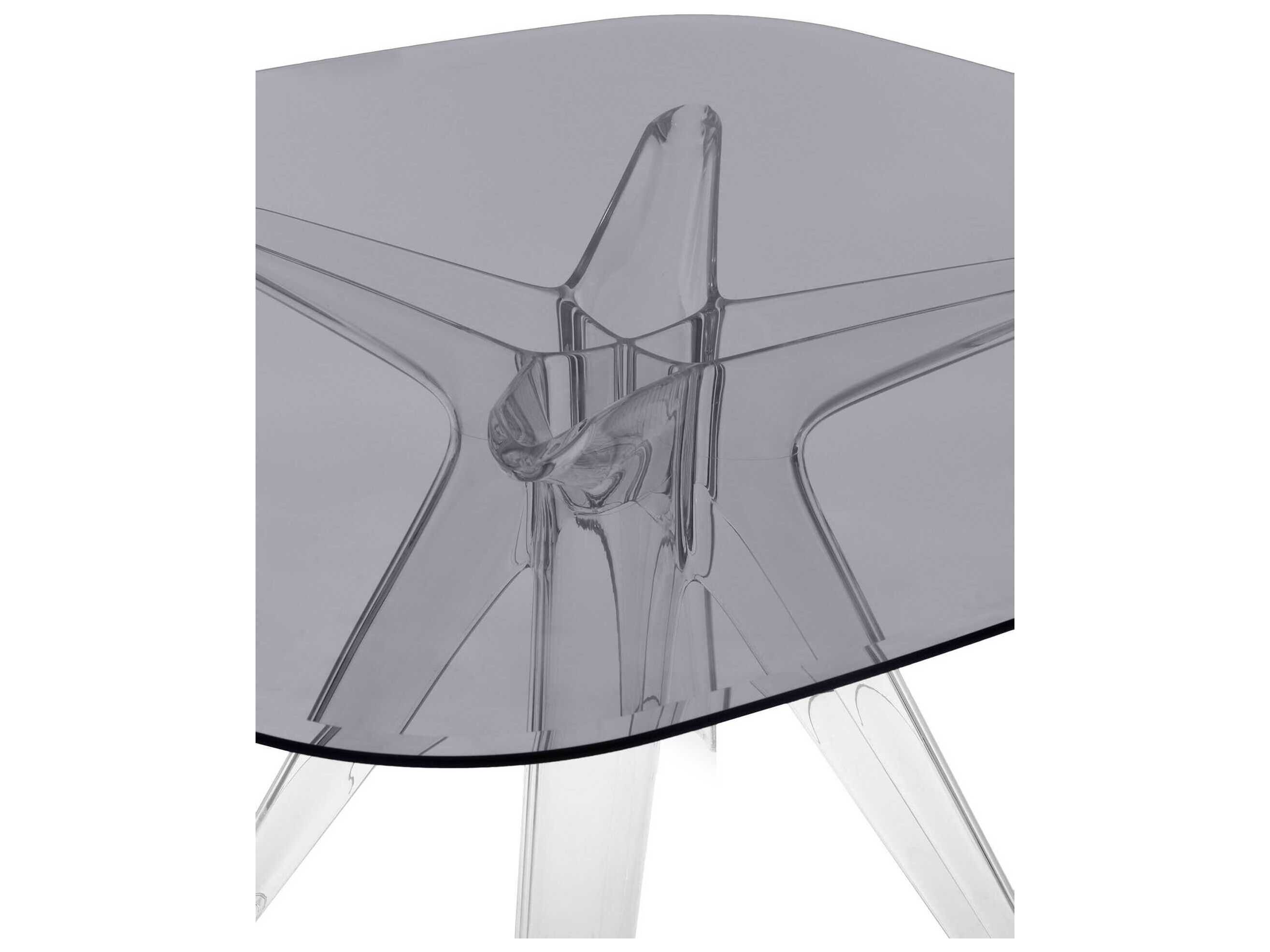 Kartell Sir Gio Square Plastic Smoke Transparent Dining Table